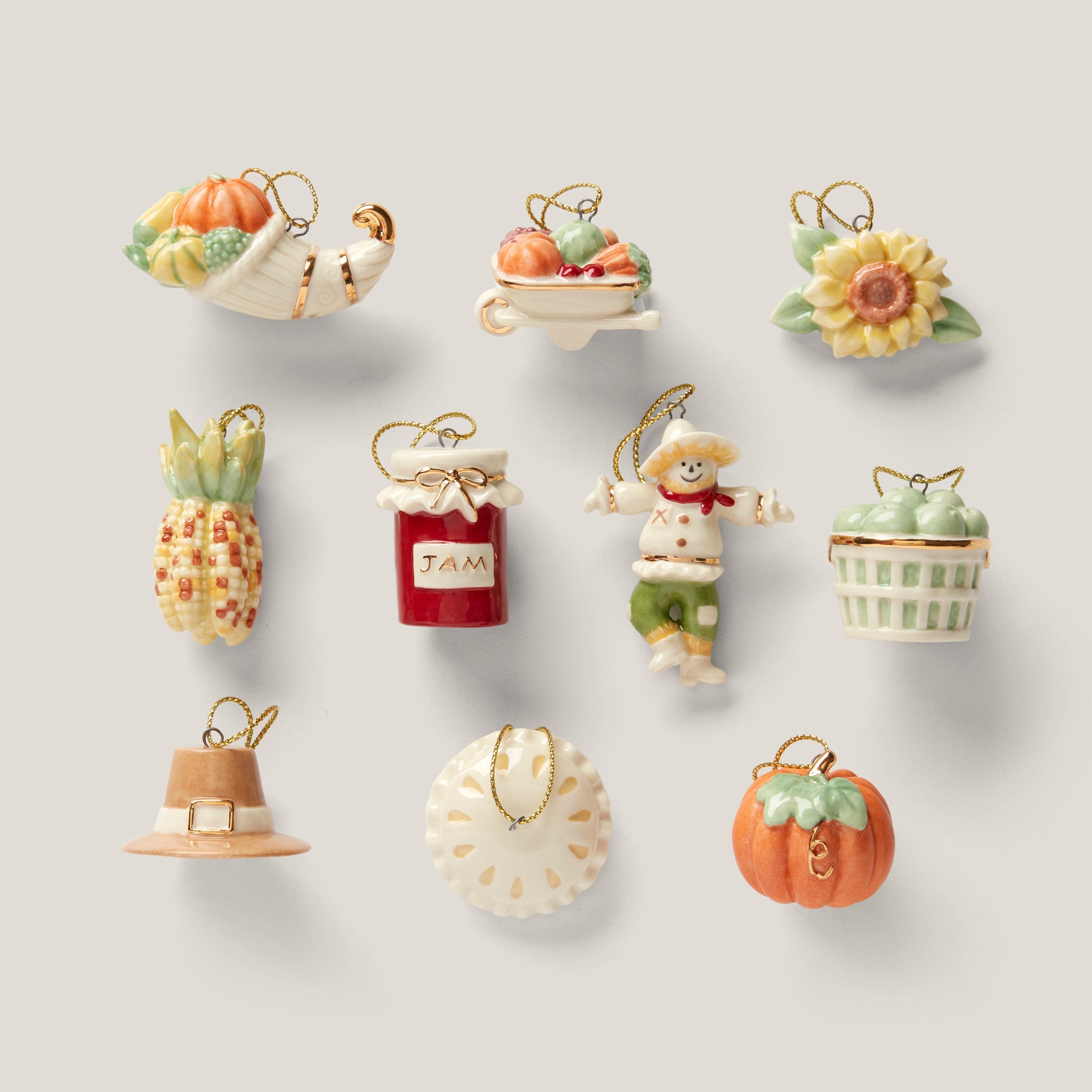 Lenox Heritage Lenox Heritage Autumn Favorites 10-Piece Mini Ornament Set