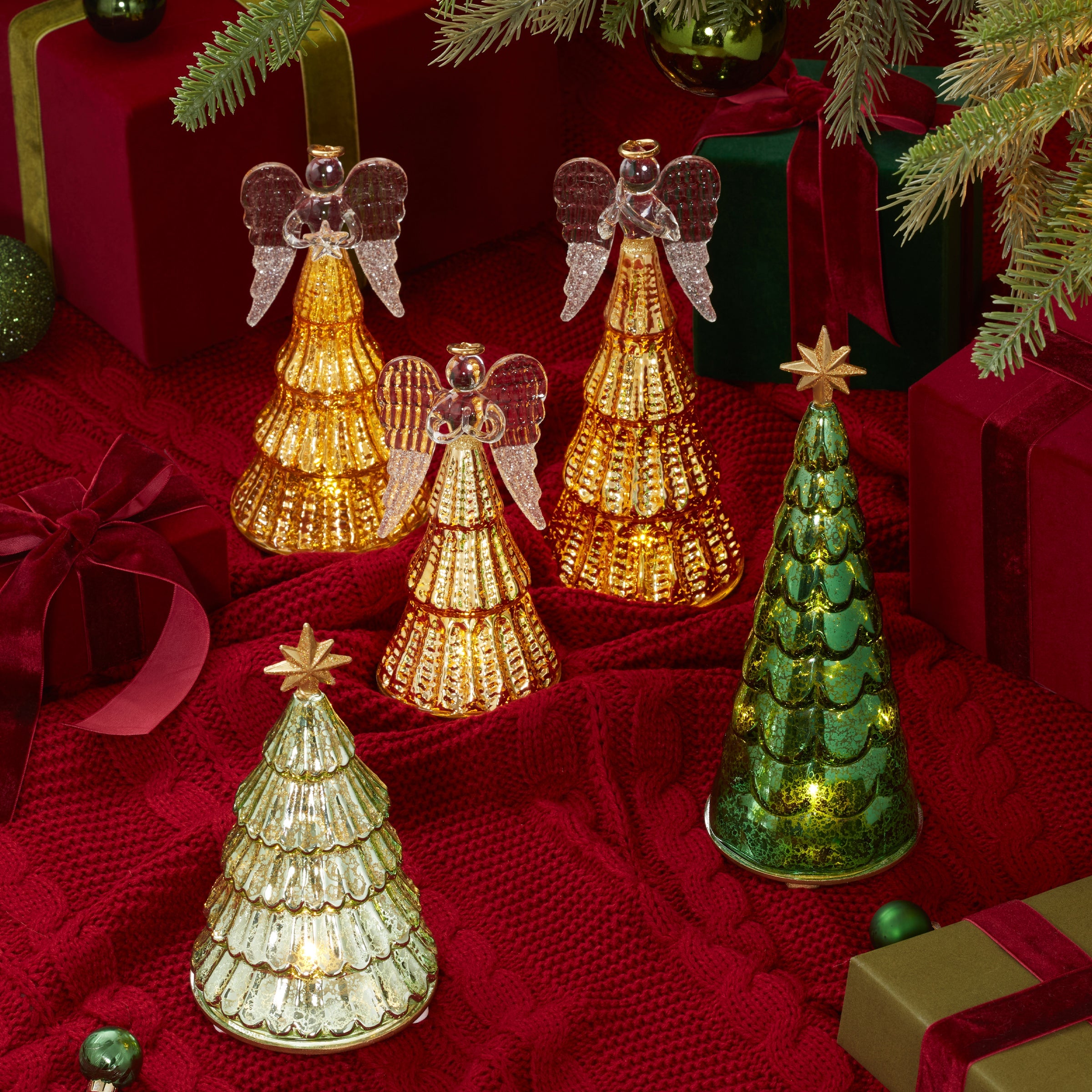 Lenox Heritage Lenox Heritage Radiant Light Lit Angel Figurines 3-Piece Set - Image 3