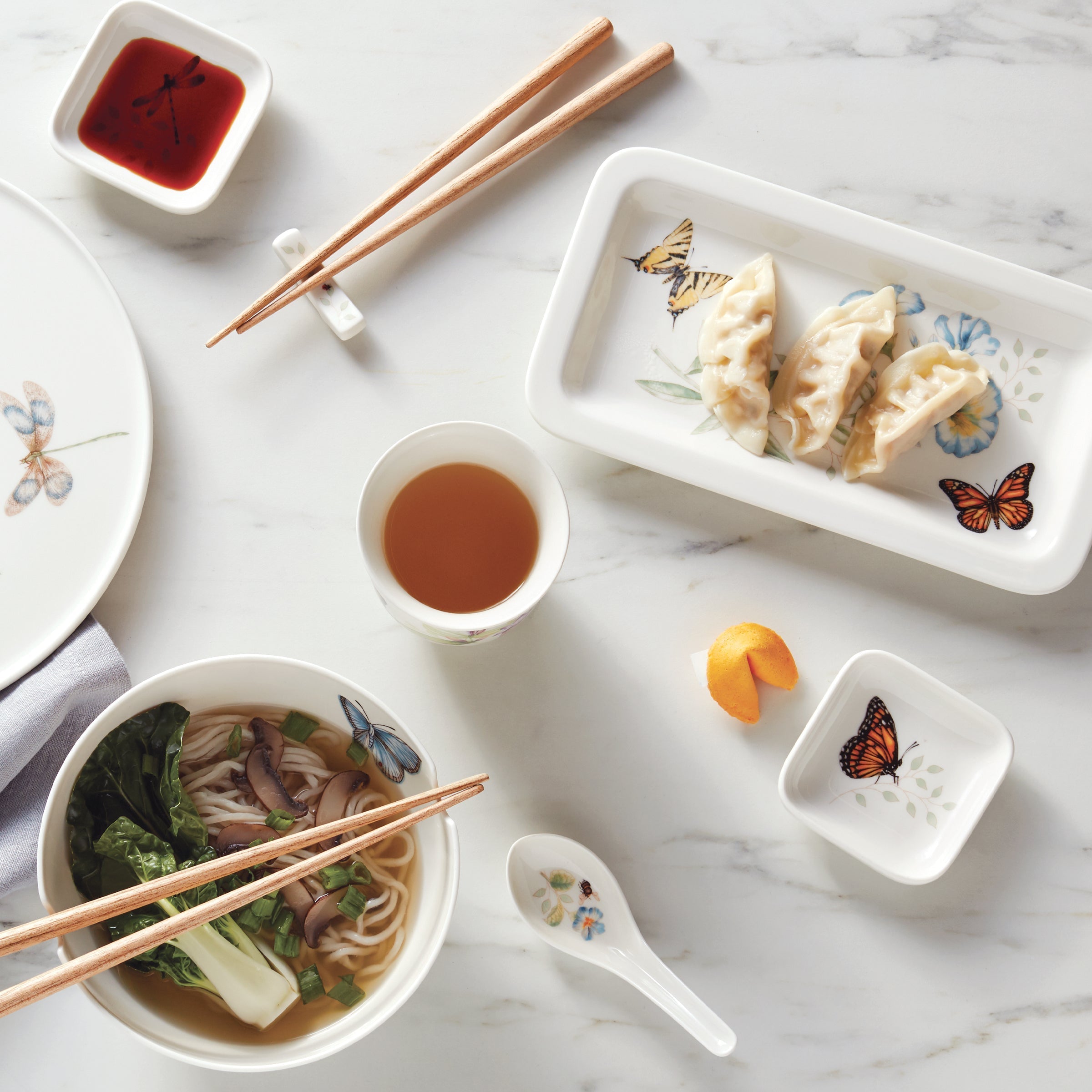 Lenox Heritage Lenox Heritage Butterfly Meadow Sushi Plate & Bowls - Image 4