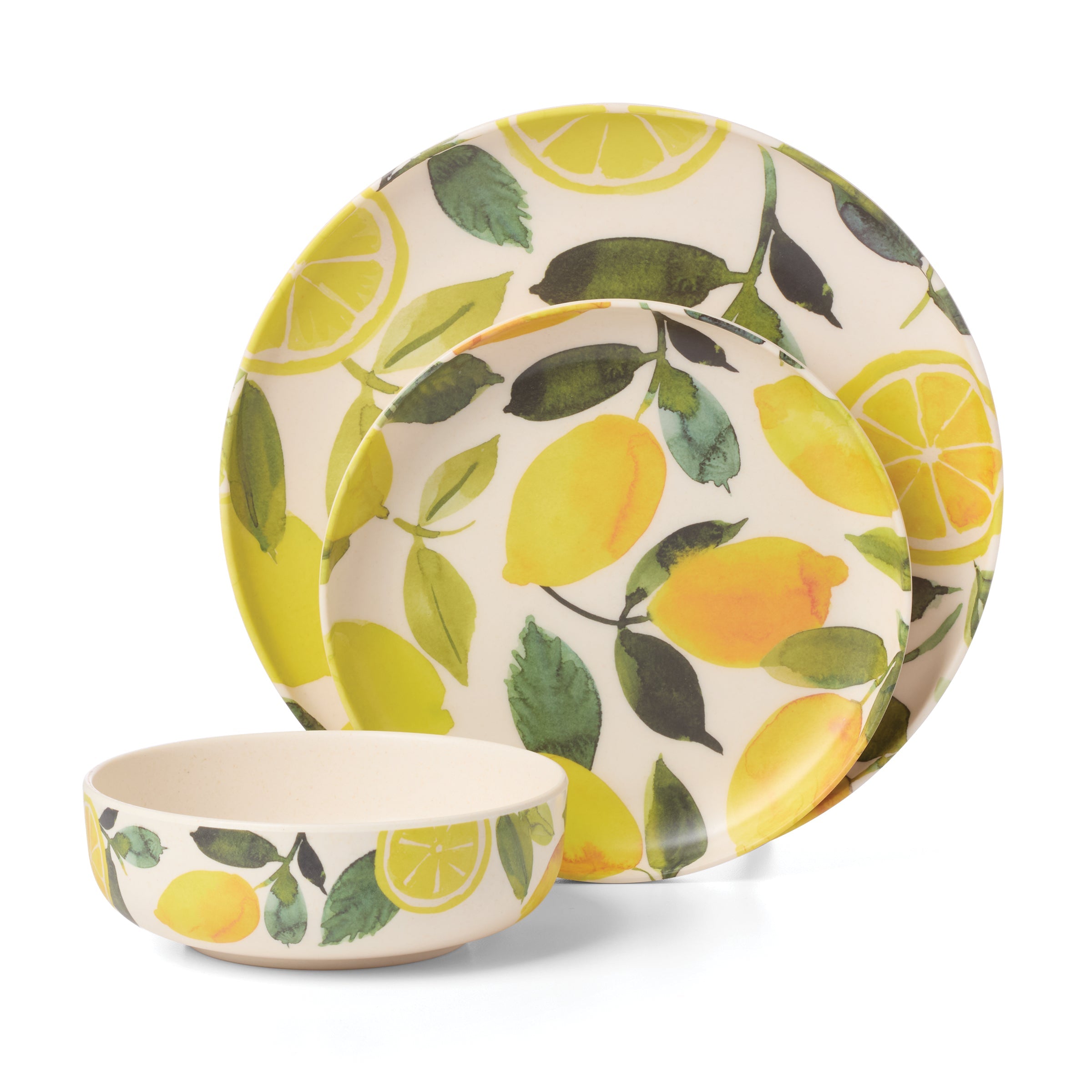 Lenox Heritage Lenox Heritage 24 Seven Melamine Lemon 12-Piece Dinnerware Set - Image 3