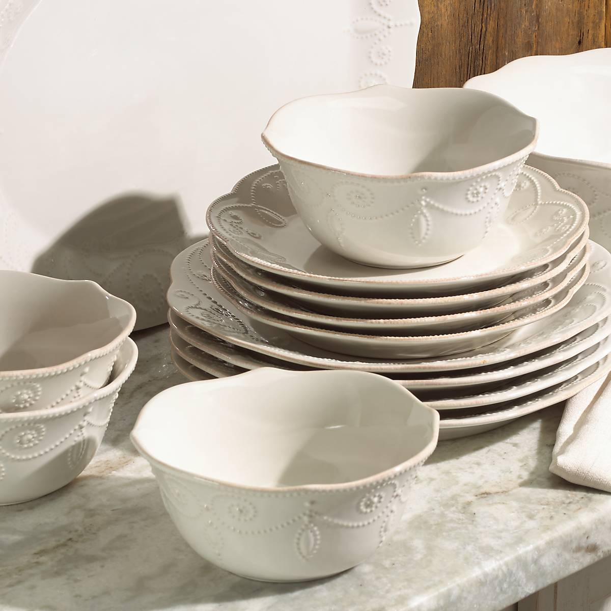 Lenox Heritage Lenox Heritage French Perle White 12-Piece Dinnerware Set - Image 3