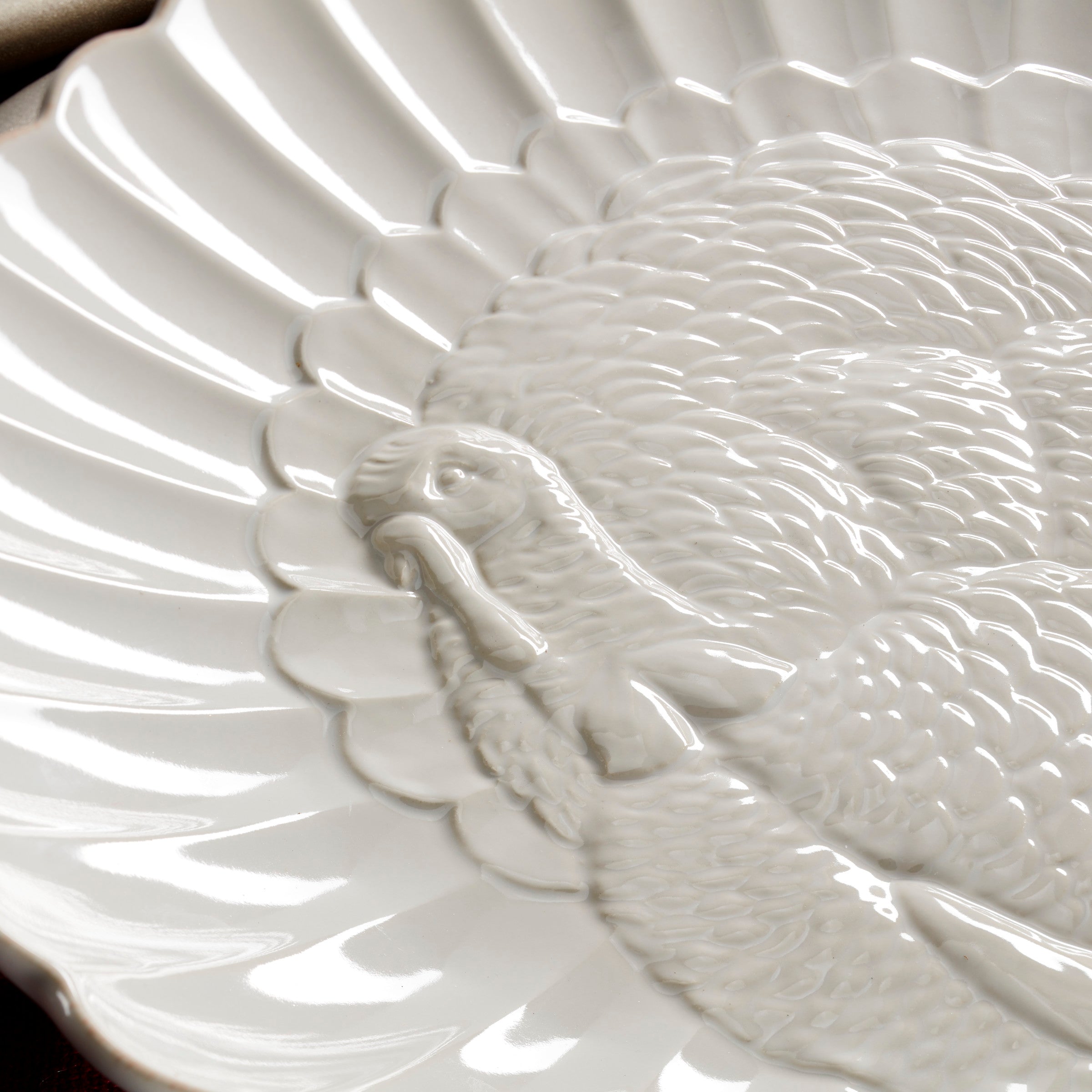 Lenox Heritage Lenox Heritage French Perle White Carved Turkey Platter - Image 5