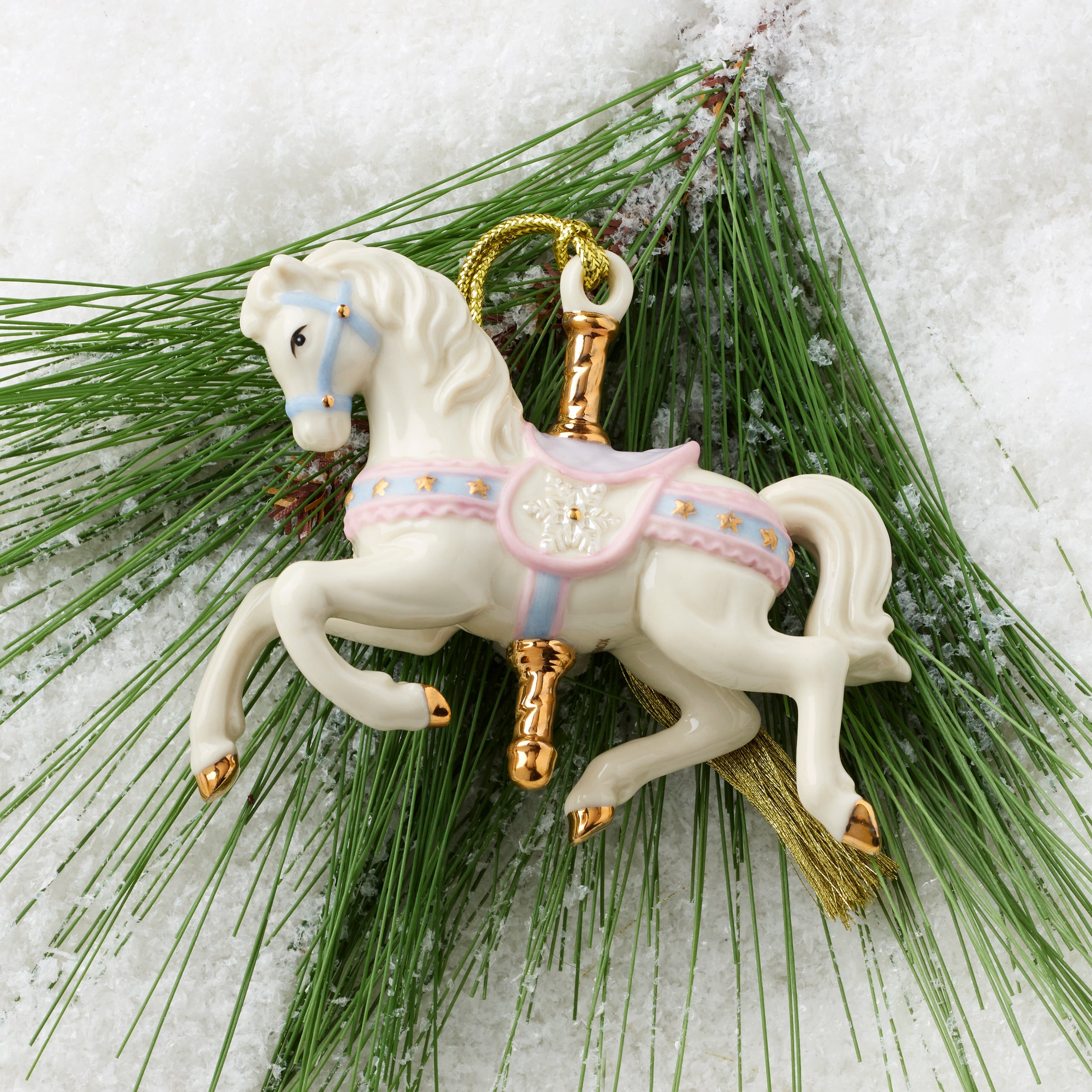 Lenox Heritage Lenox Heritage Snowflake Carousel Horse Ornament - Image 3