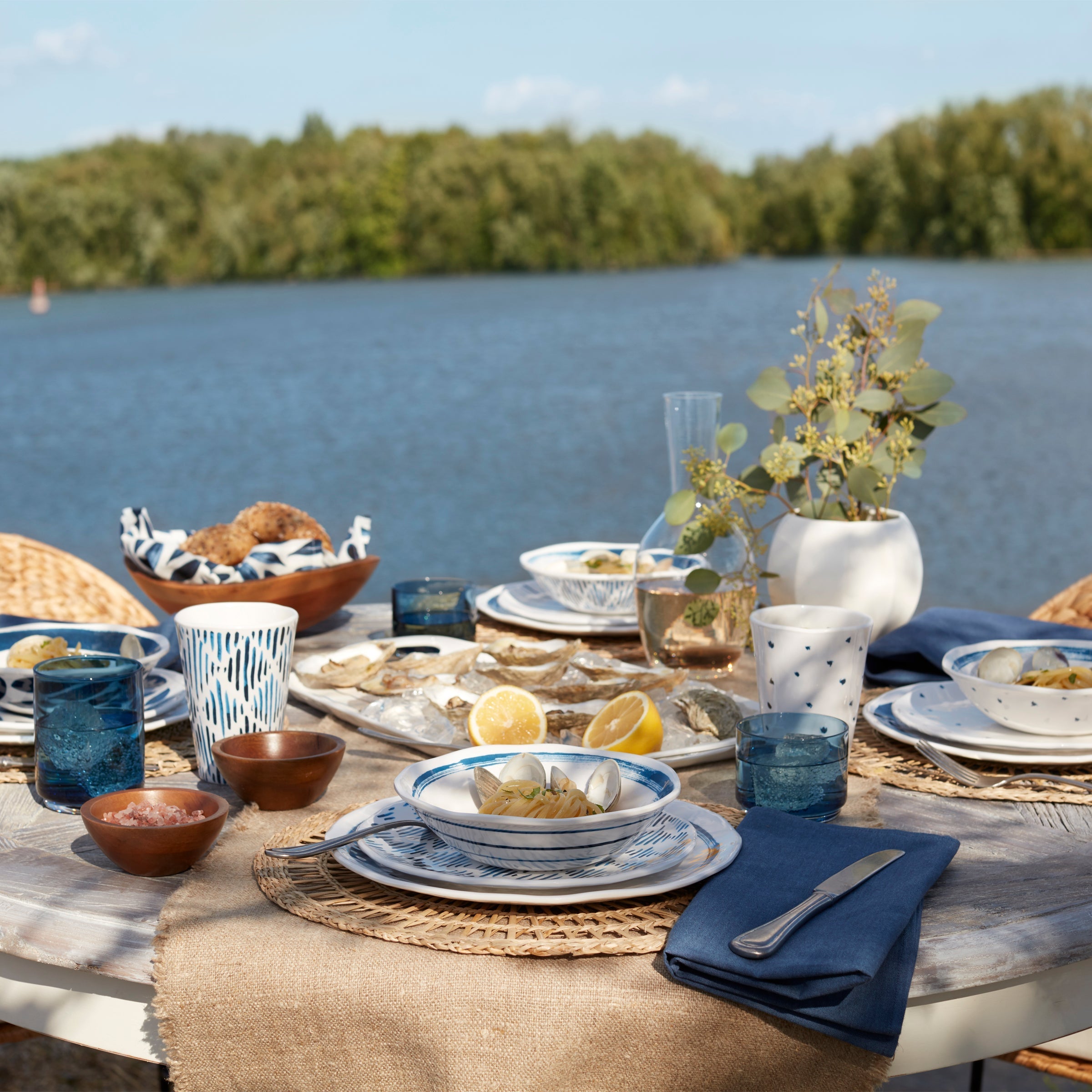 Lenox Heritage Lenox Heritage Blue Bay Melamine Dinner Plates, Set of 4 - Image 6