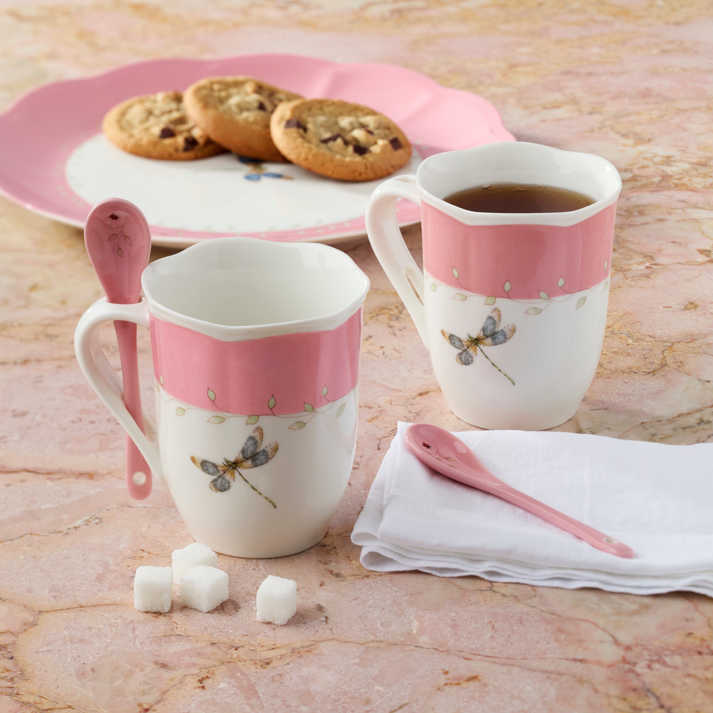 Lenox Heritage Lenox Heritage Butterfly Meadow Color Mugs with Spoons, Set of 8 - Image 5