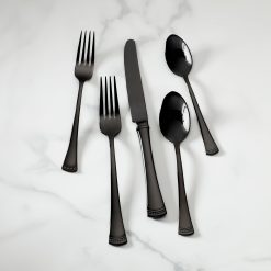 Lenox Heritage Lenox Heritage Portola Black Mirror 20-Piece Flatware Set