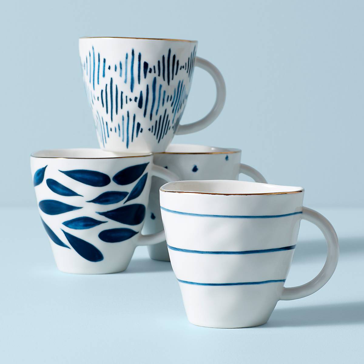 Lenox Heritage Lenox Heritage Blue Bay Dessert Mugs, Set of 4