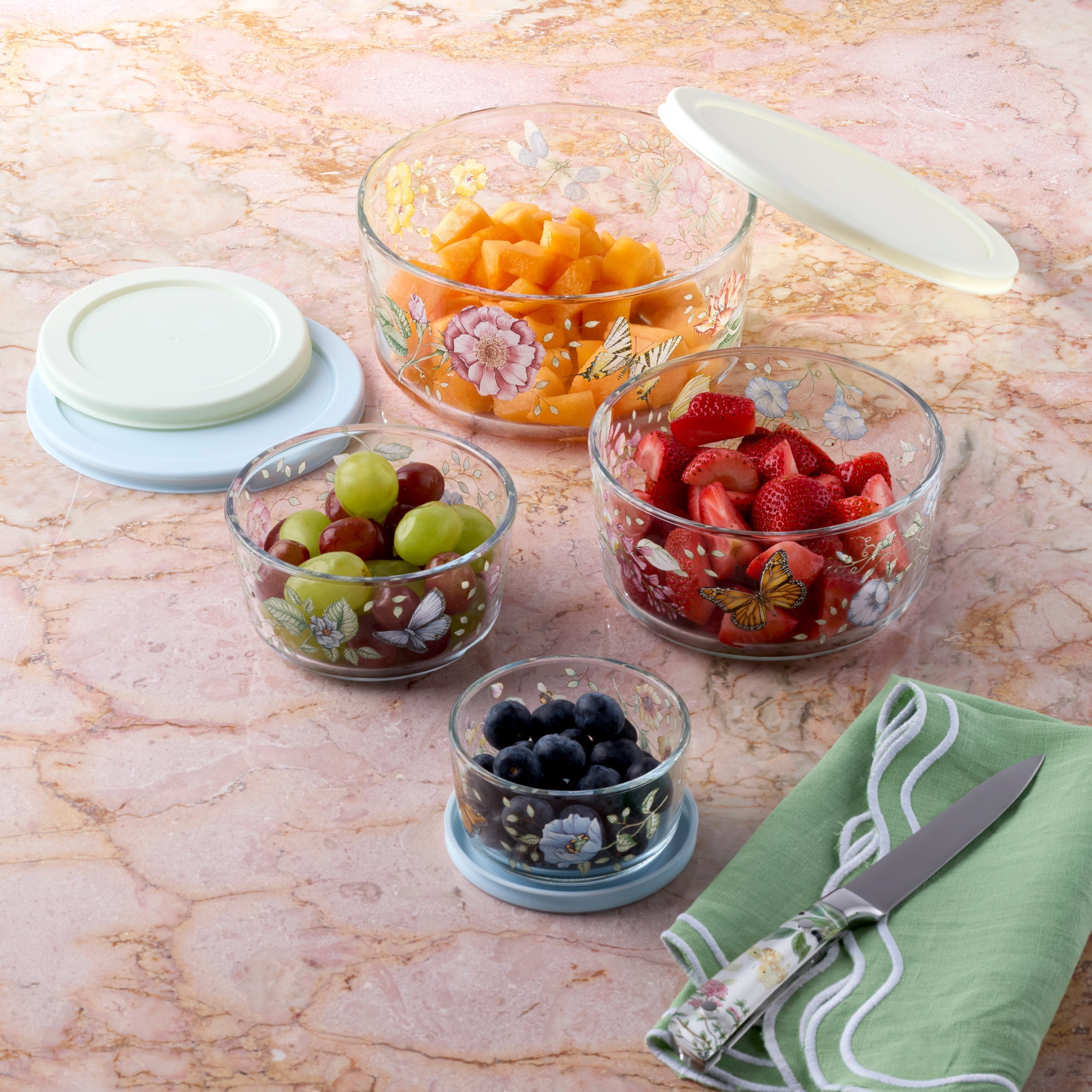 Lenox Heritage Lenox Heritage Butterfly Meadow Glass Containers, Set of 4 - Image 3