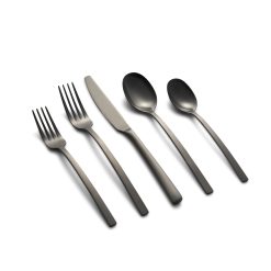 Lenox Heritage Lenox Heritage Beacon Black Satin 20-Piece Flatware Set