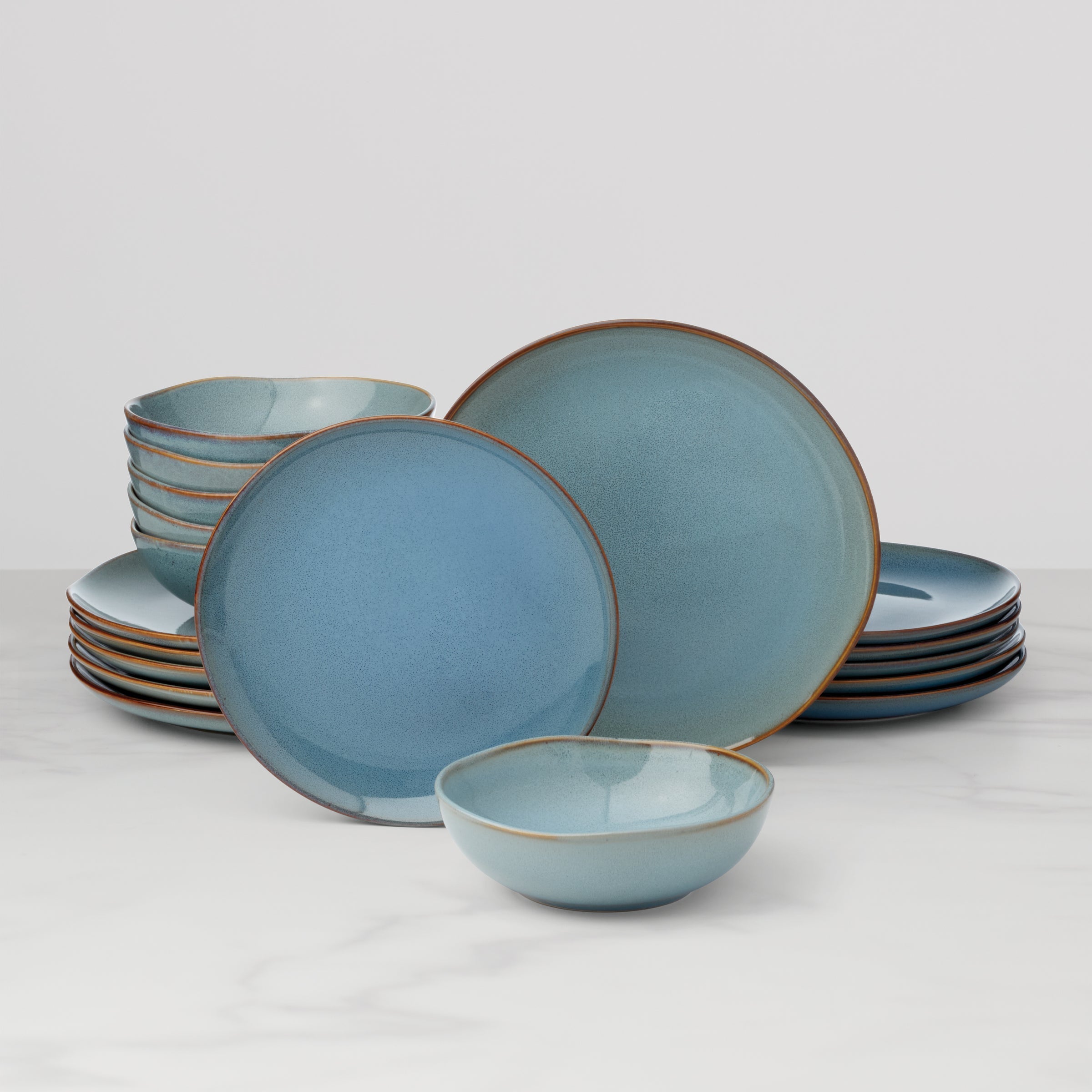 Lenox Heritage Lenox Heritage Organic Shades Blue 18-Piece Dinnerware Set