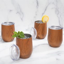 Alternative view of Lenox Heritage Lenox Heritage Insulated Woodgrain Wine Tumblers, Set of 4