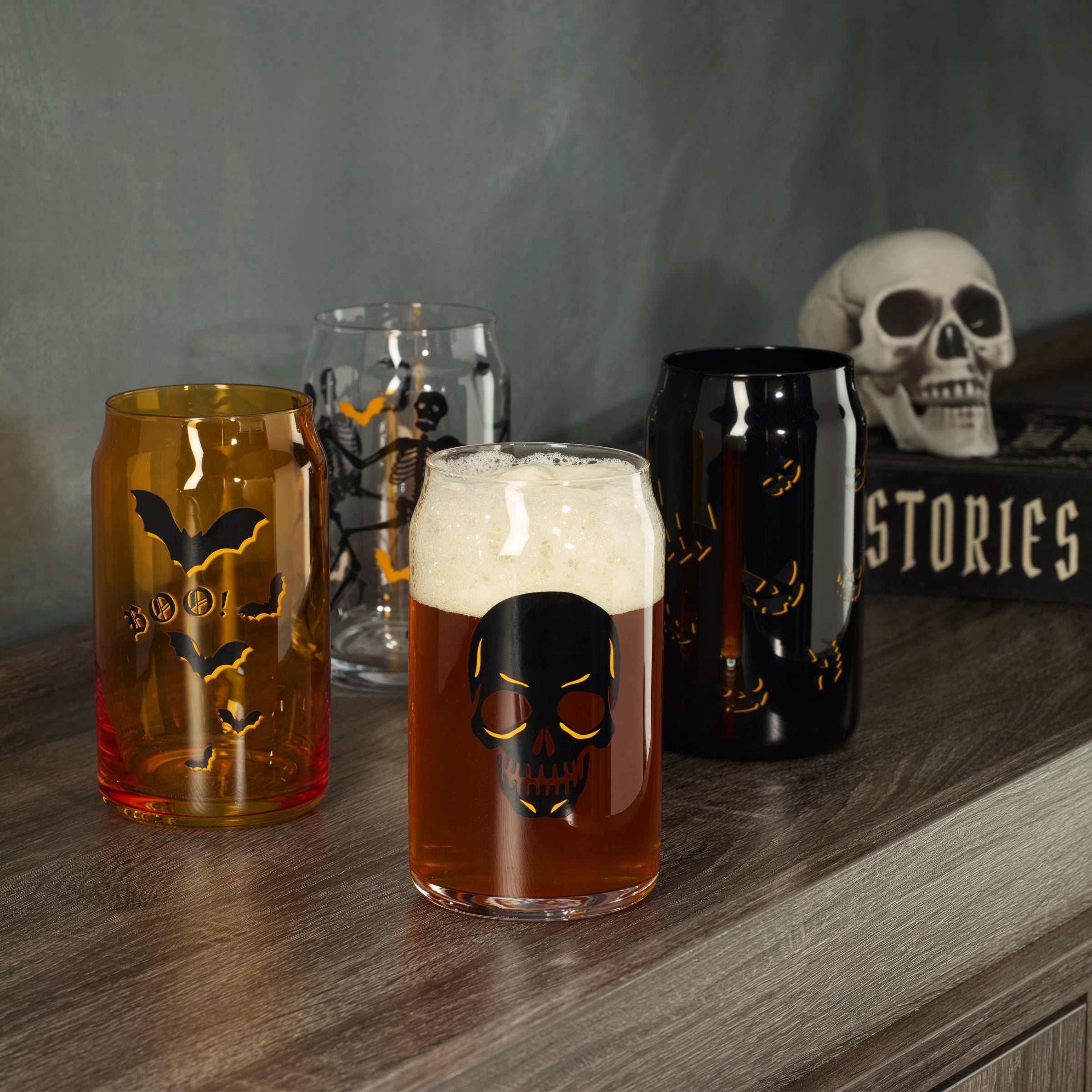 Lenox Heritage Lenox Heritage Vintro Halloween Can Cooler Glasses, Set of 4 - Image 3