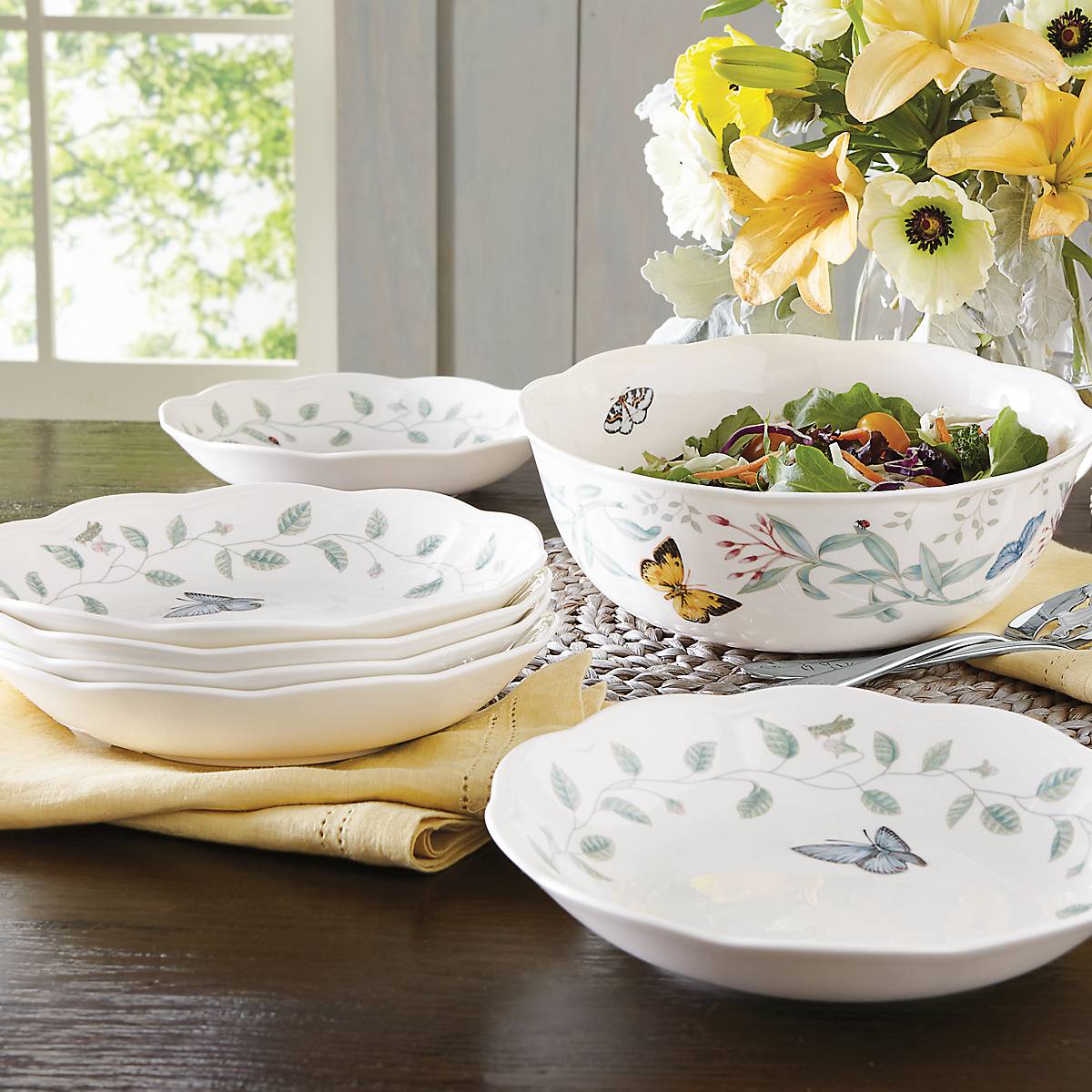 Lenox Heritage Lenox Heritage Butterfly Meadow 7-Piece Bowl Set - Image 3