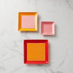 Lenox Heritage Lenox Heritage Make It Pop Warm Red 3-Piece Tray Set