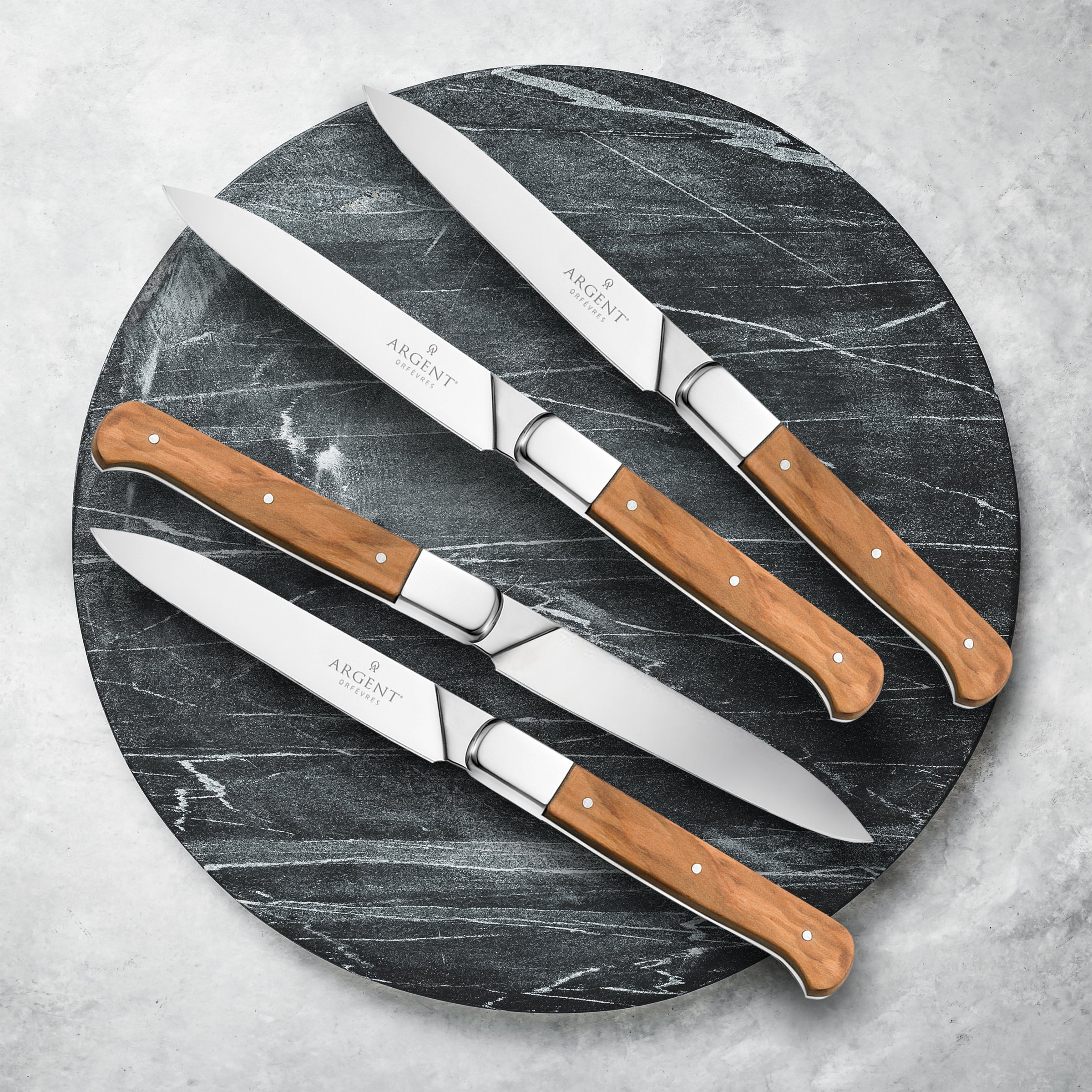 Lenox Heritage Lenox Heritage Argent Lynden Olive Wood Steak Knives, Set of 4 - Image 2