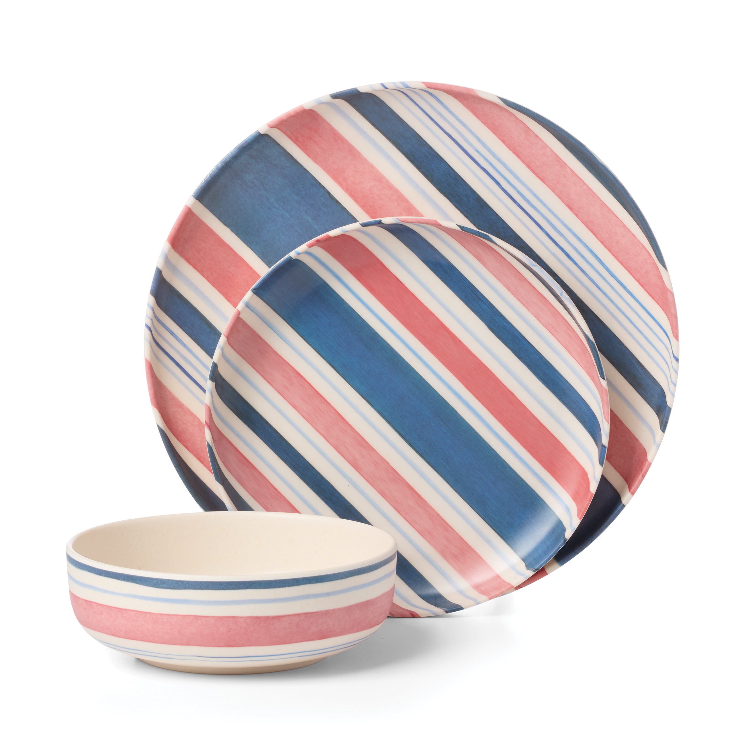 Lenox Heritage Lenox Heritage 24 Seven Melamine Stripe 12-Piece Dinnerware Set - Image 9