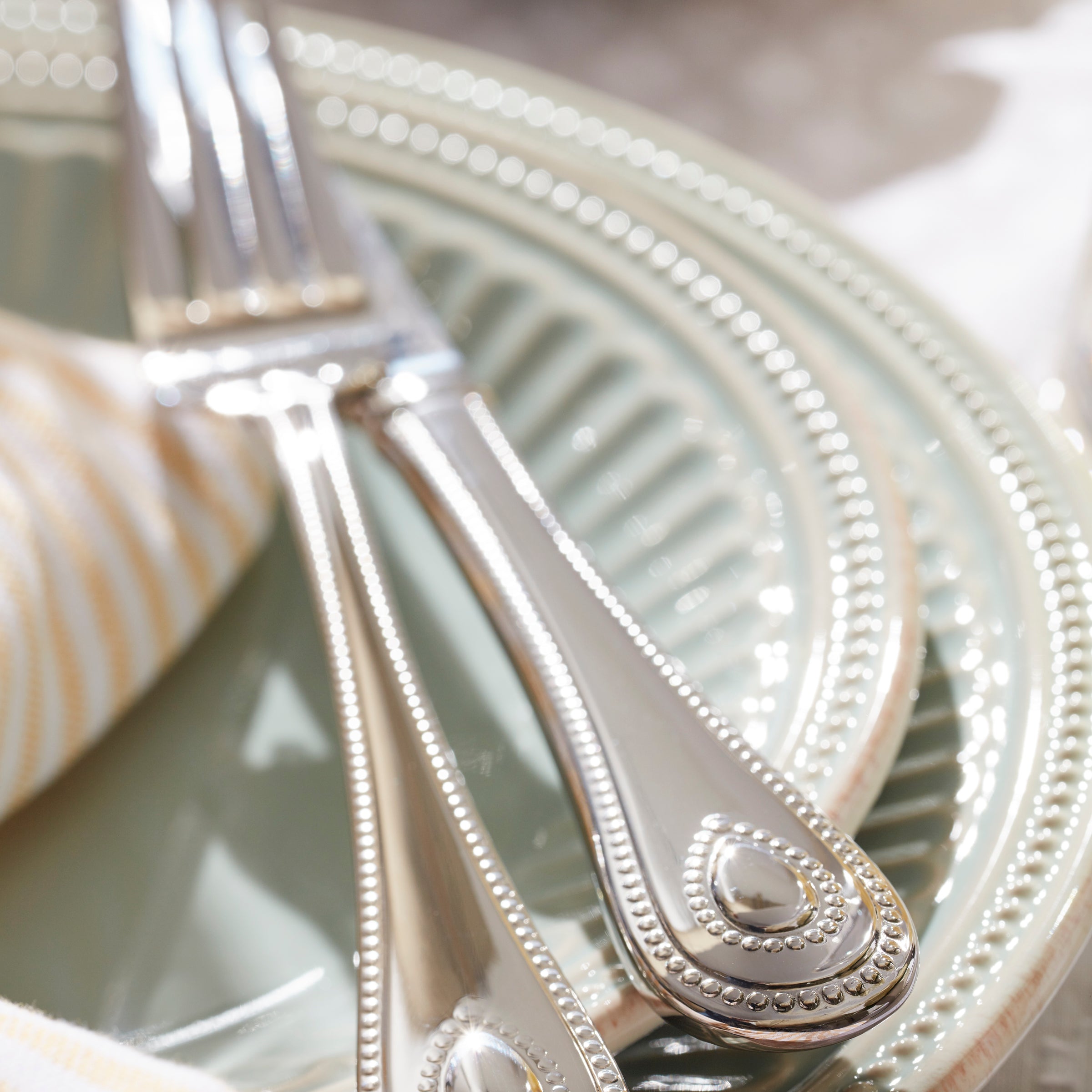 Lenox Heritage Lenox Heritage French Perle Groove Ice Blue 12-Piece Place Setting - Image 7