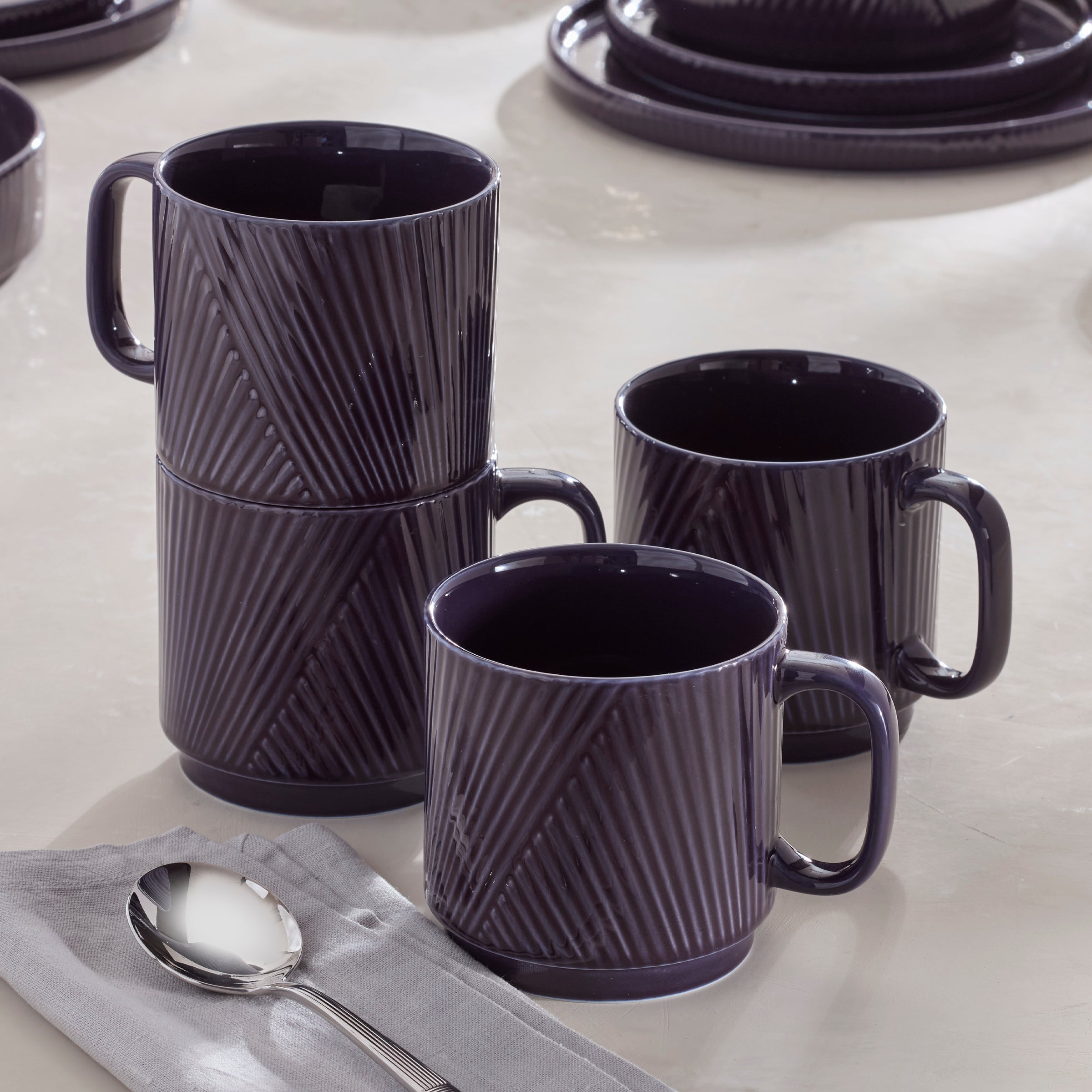 Lenox Heritage Lenox Heritage Modulus Nightshade Mugs, Set of 4 - Image 2