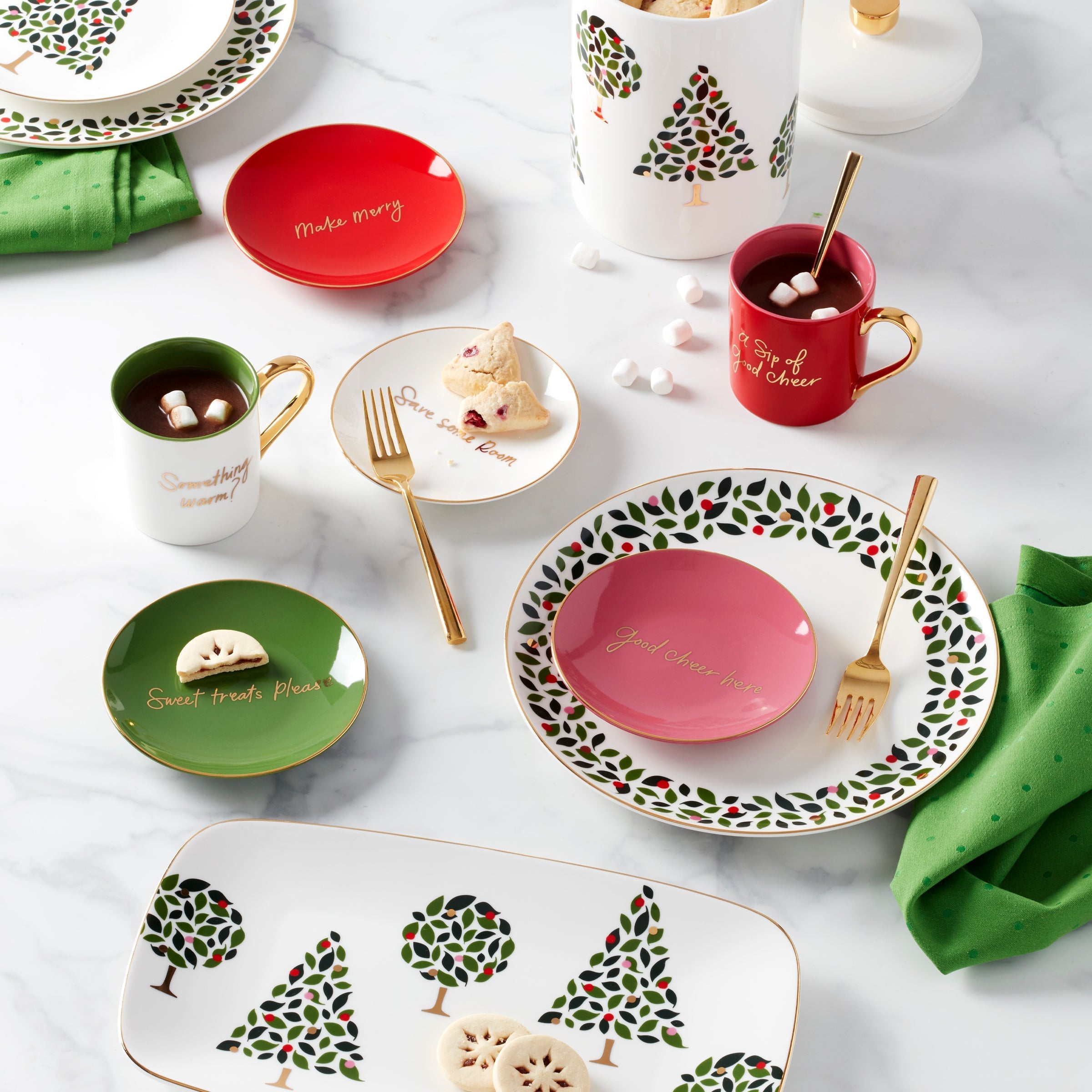 Lenox Heritage Lenox Heritage Be Jolly Color Tidbit Plates - Set of 4 - Image 3