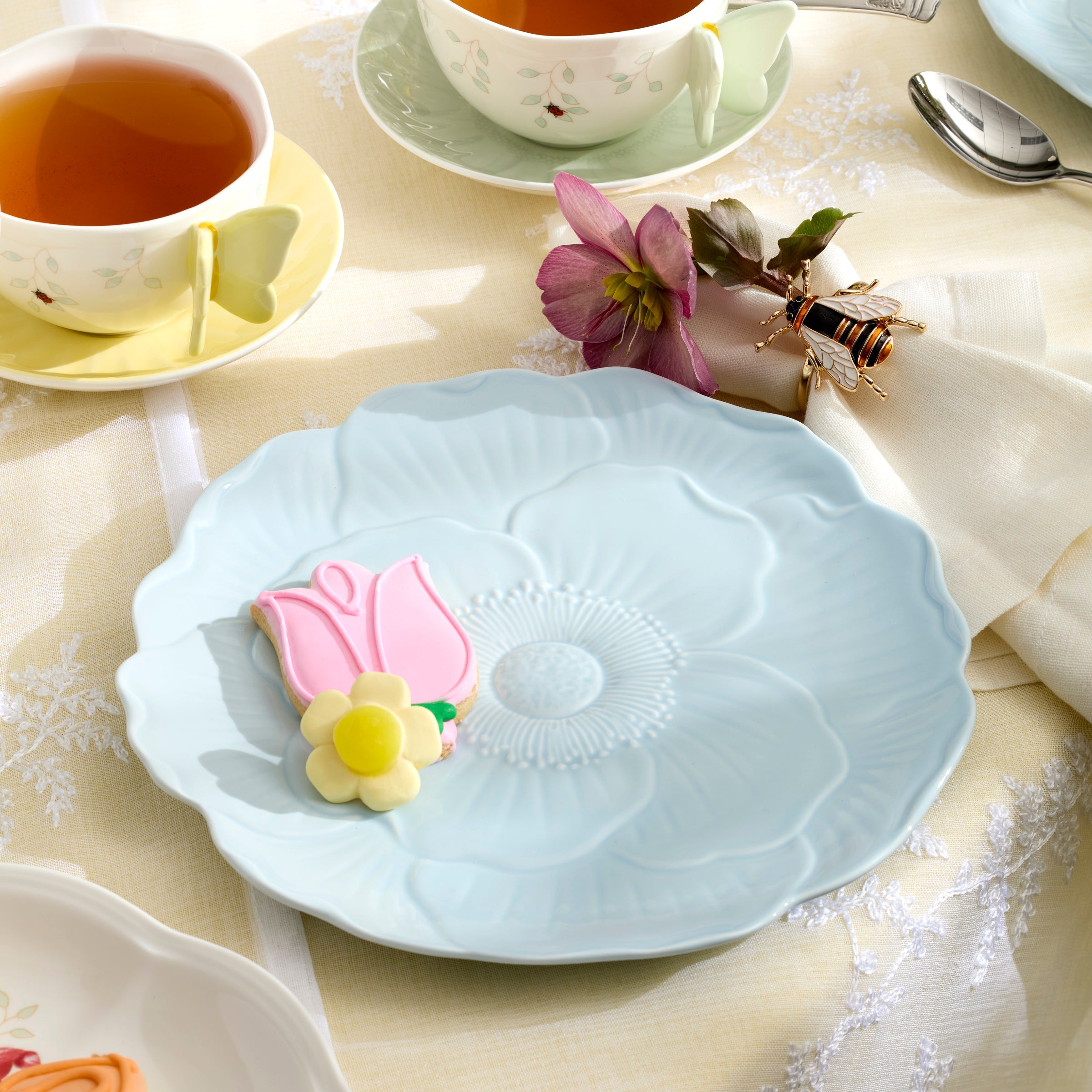 Lenox Heritage Lenox Heritage Butterfly Meadow Floral Blue Accent Plates, Set of 4 - Image 2
