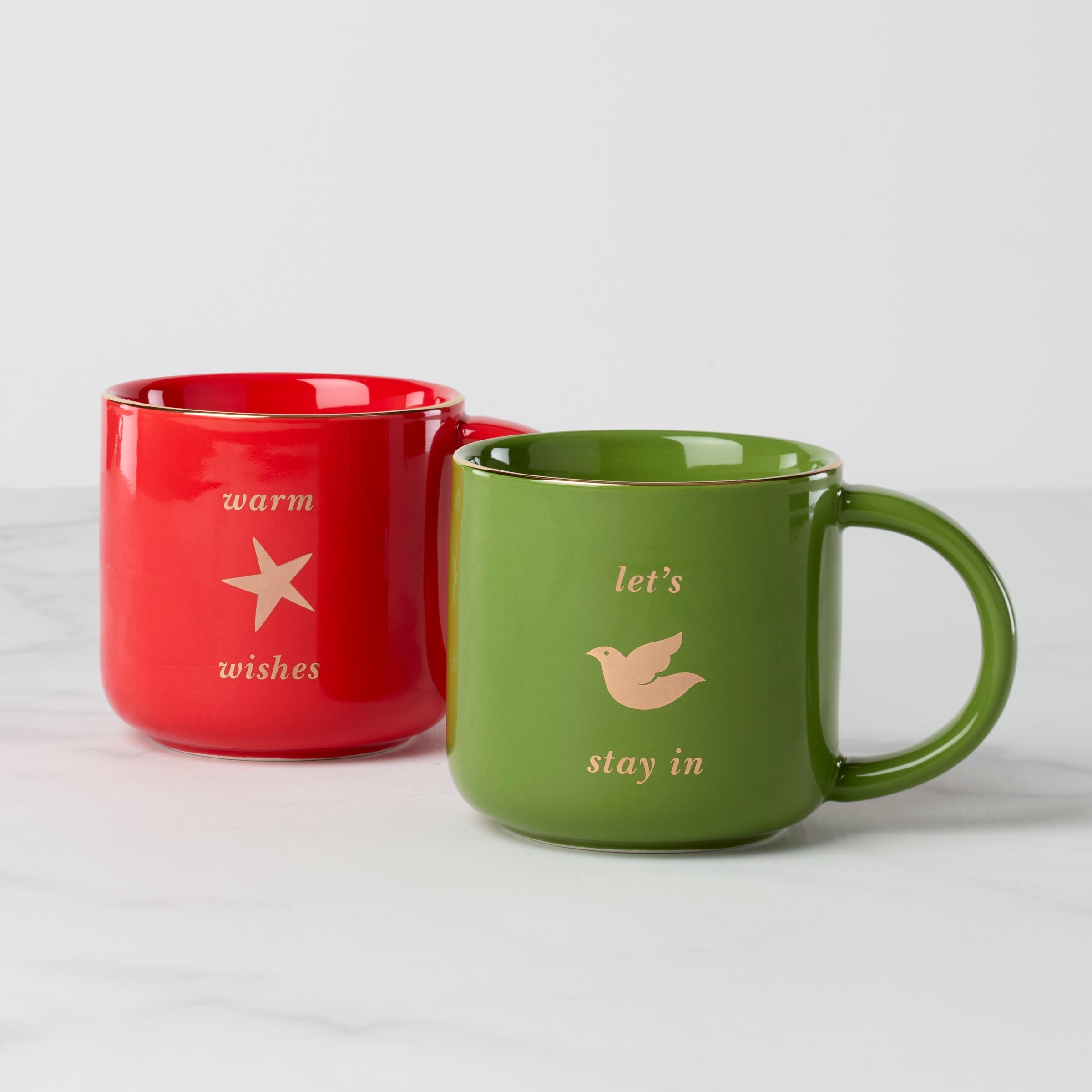 Lenox Heritage Lenox Heritage Be Jolly Warm Wishes Mugs, Set of 2