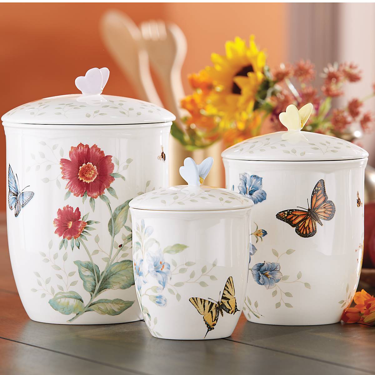 Lenox Heritage Lenox Heritage Butterfly Meadow 3-Piece Canister Set - Image 2