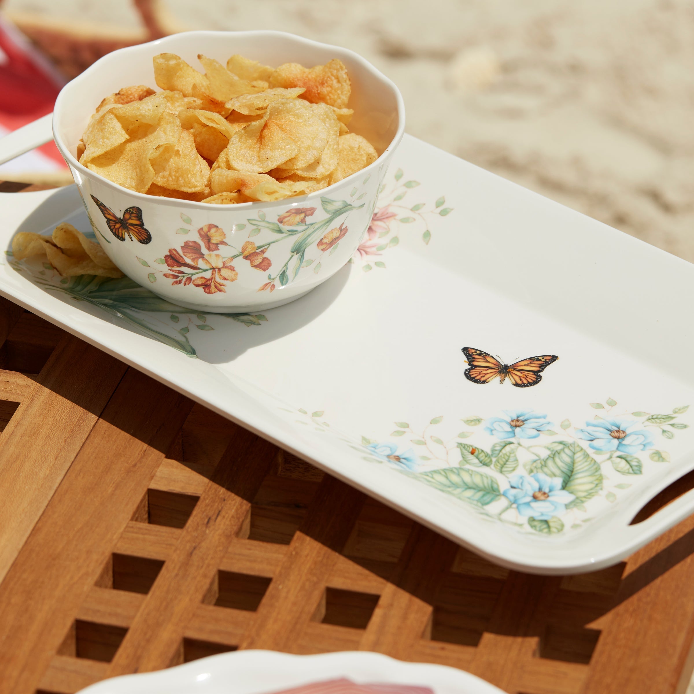 Lenox Heritage Lenox Heritage Butterfly Meadow Melamine Hors d'Oeuvres Tray - Image 8