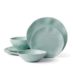 Lenox Heritage Lenox Heritage Terrazzo Melamine Mint 12-Piece Dinnerware Set