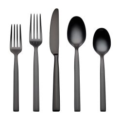 Lenox Heritage Lenox Heritage Aero Black Mirror 20-Piece Flatware Set