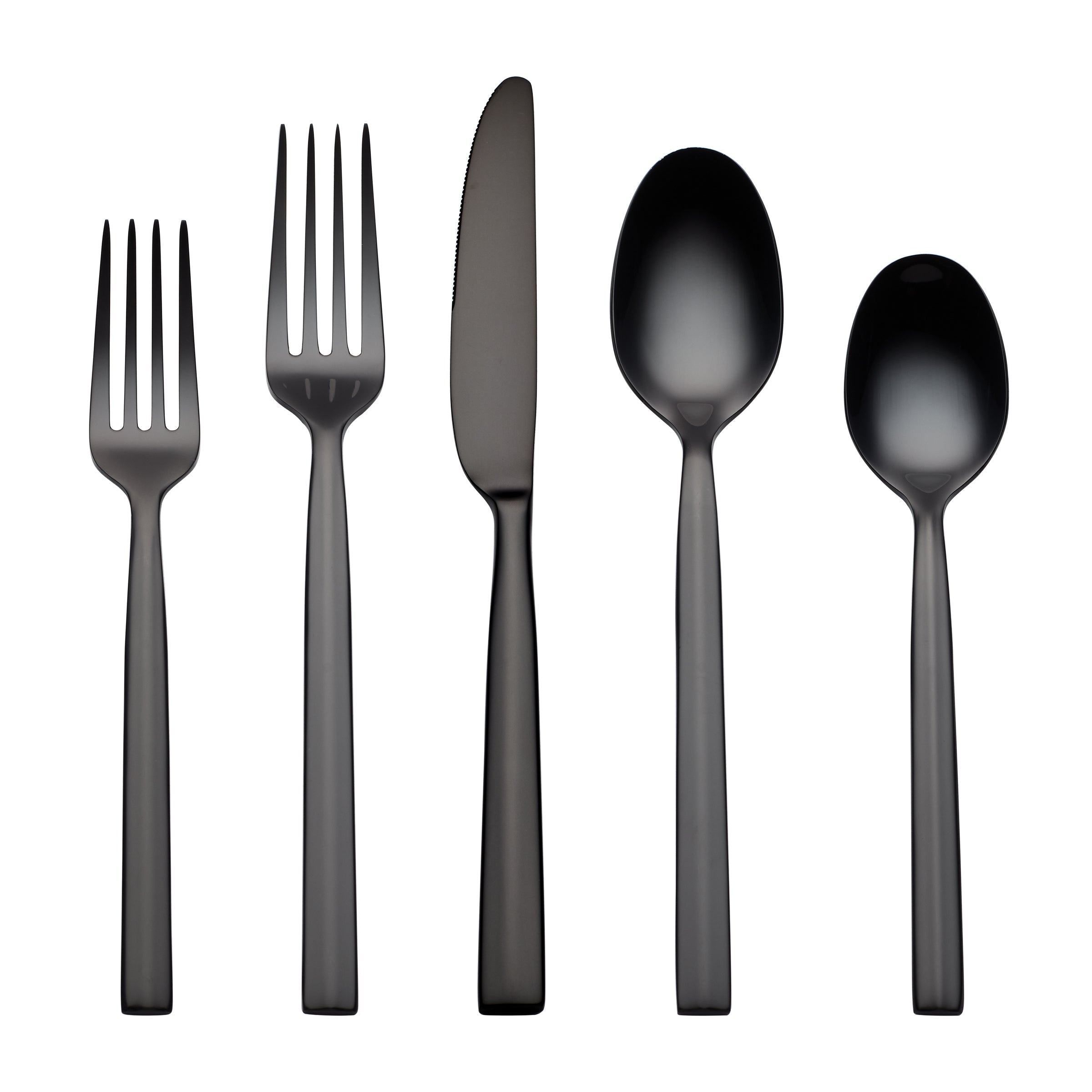 Lenox Heritage Lenox Heritage Aero Black Mirror 20-Piece Flatware Set