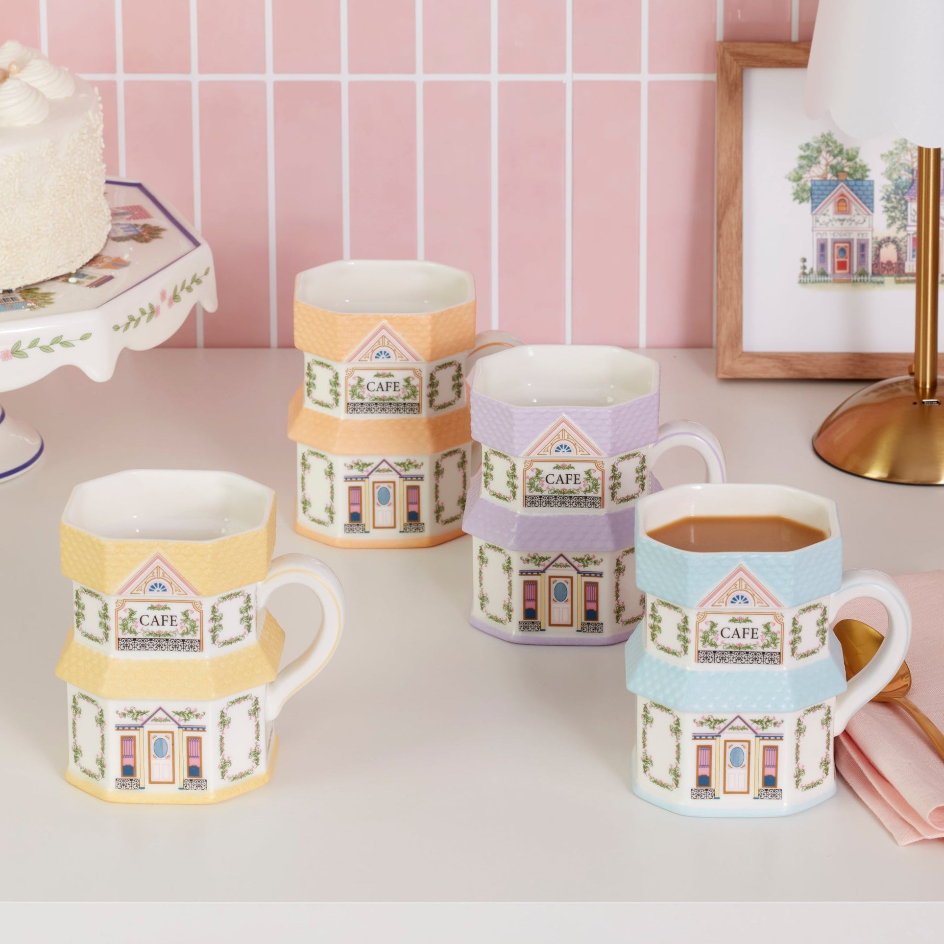 Lenox Heritage Lenox Heritage Lenox Spice Village Mugs, Set of 4 - Image 3