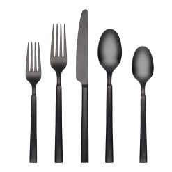 Lenox Heritage Lenox Heritage Gailann Black Satin 20-Piece Flatware Set