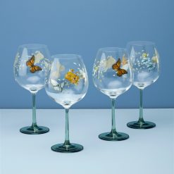 Lenox Heritage Lenox Heritage Butterfly Meadow Balloon Wine Glasses, Set of 4