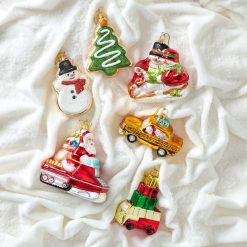 Alternative view of Lenox Heritage Lenox Heritage Retro Blown Glass Santa on Snowmobile Ornament
