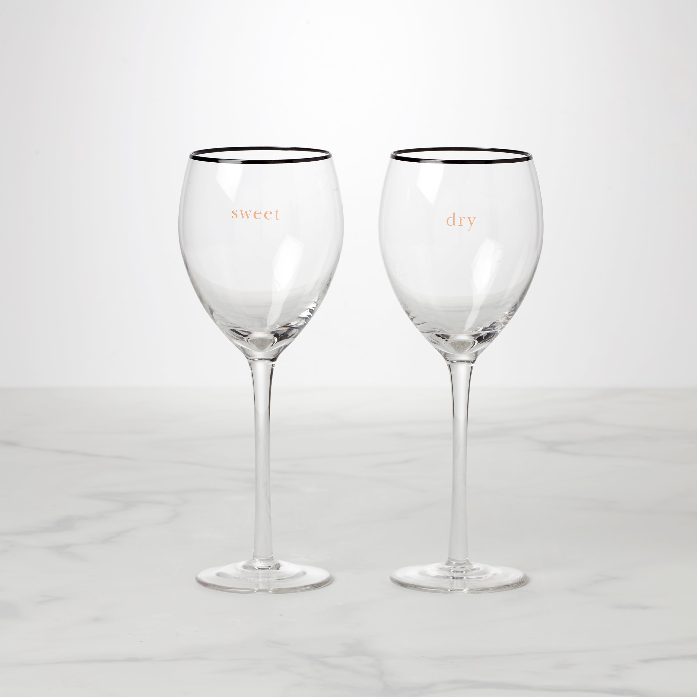 Lenox Heritage Lenox Heritage Cheers To Us Sweet & Dry Wine Glasses, Set of 2