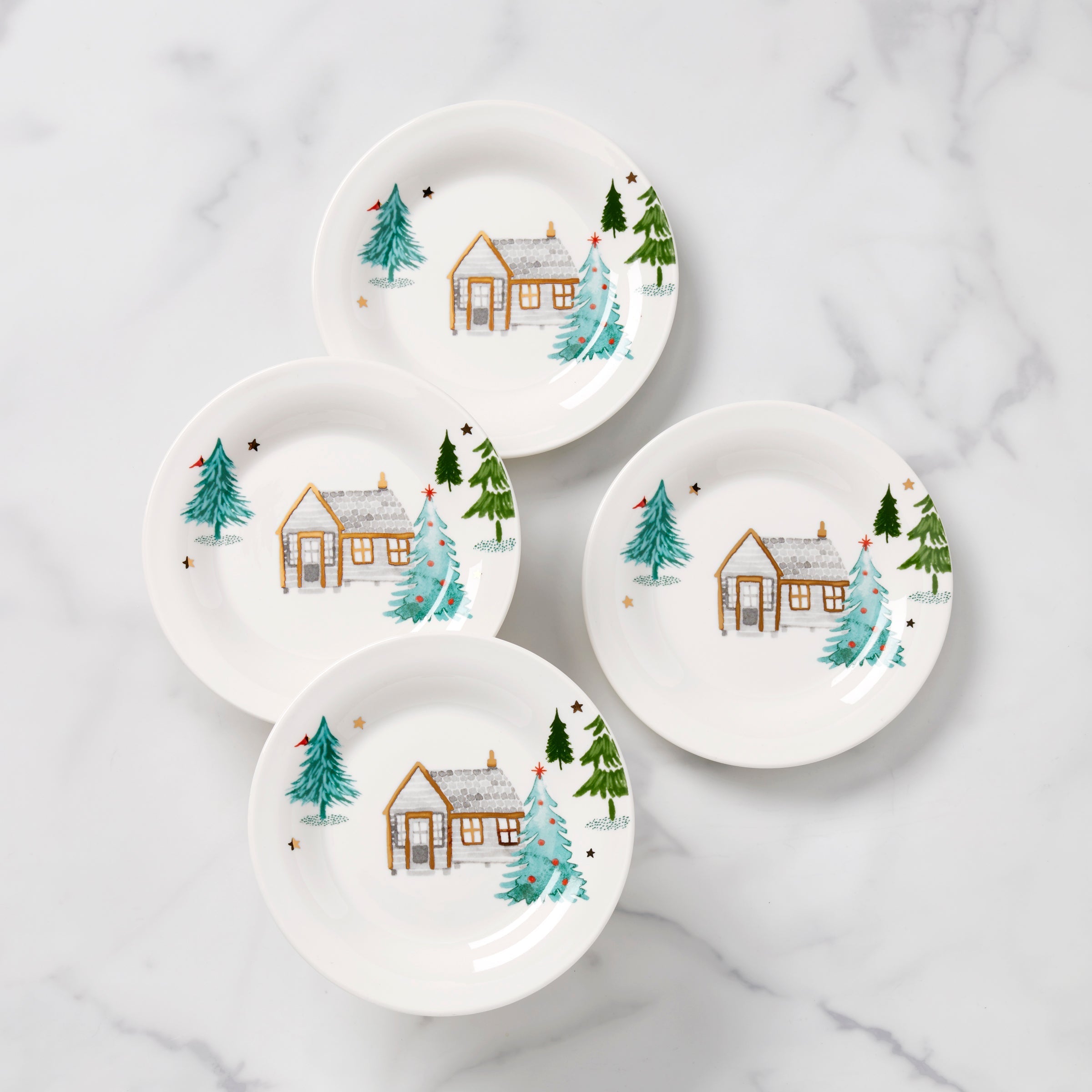 Lenox Heritage Lenox Heritage Balsam LaneTidbit Plates, Set of 4