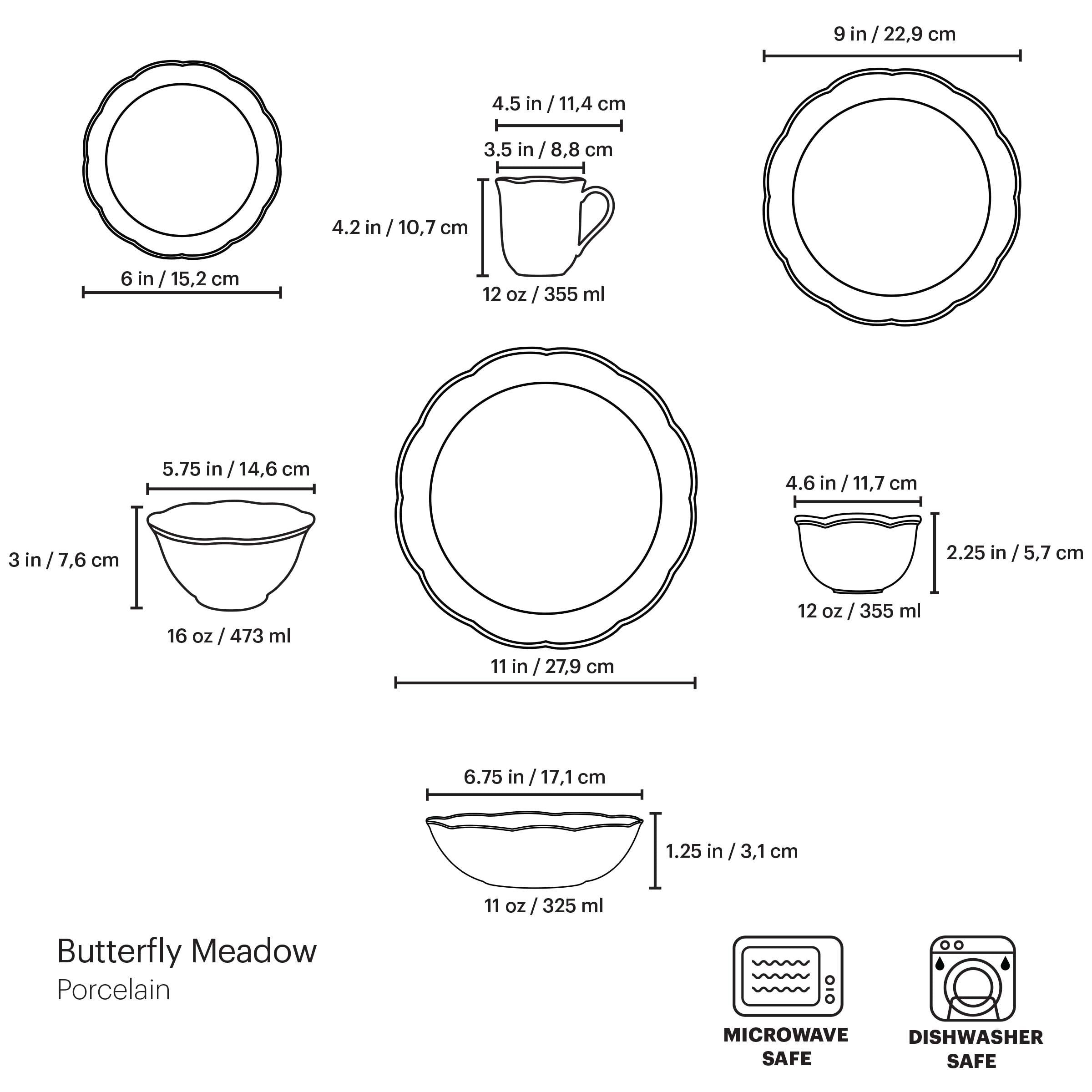 Lenox Heritage Lenox Heritage Butterfly Meadow 28-Piece Dinnerware Set - Image 19