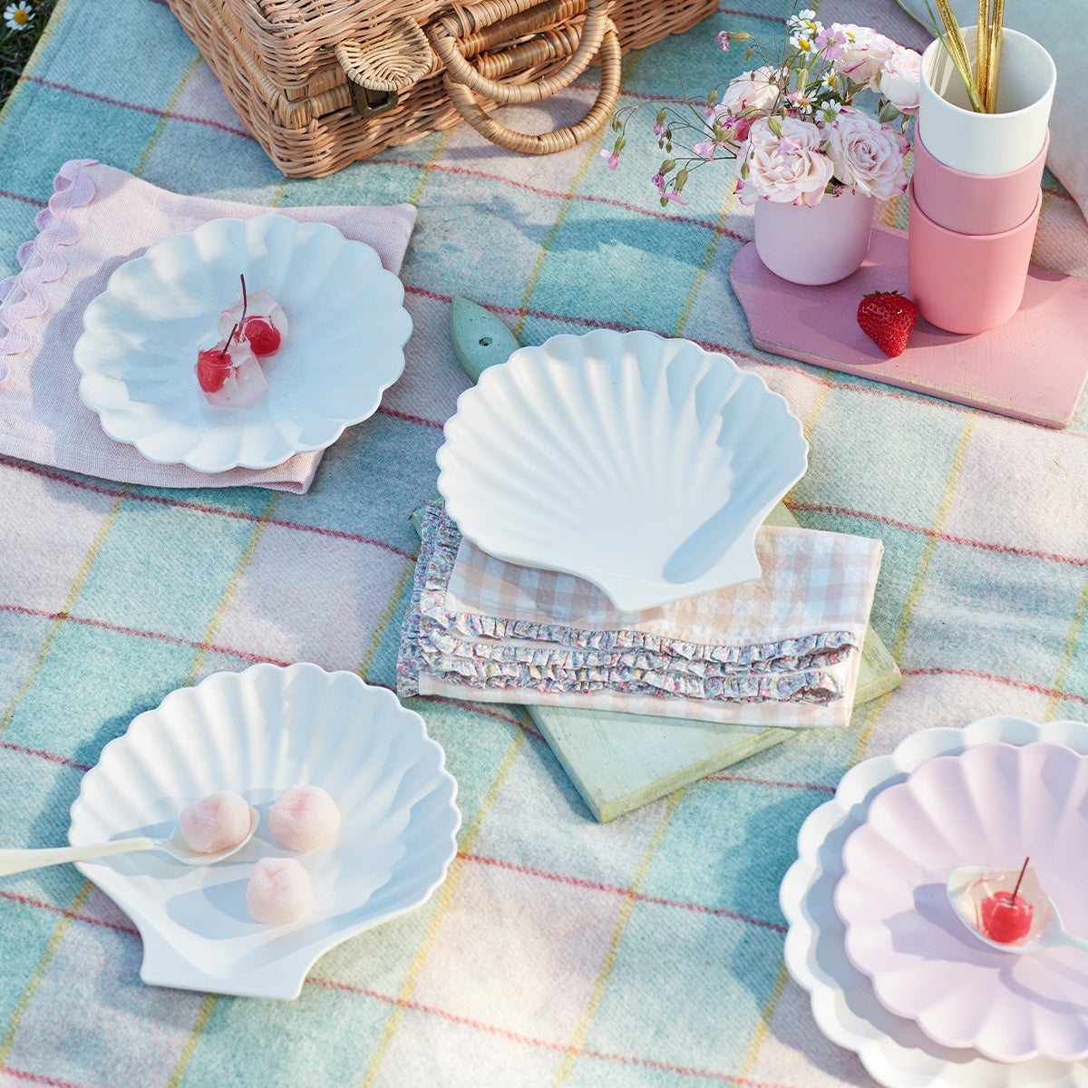 Lenox Heritage Lenox Heritage Bamboo Natural Shell Plates, Set of 6 - Image 4