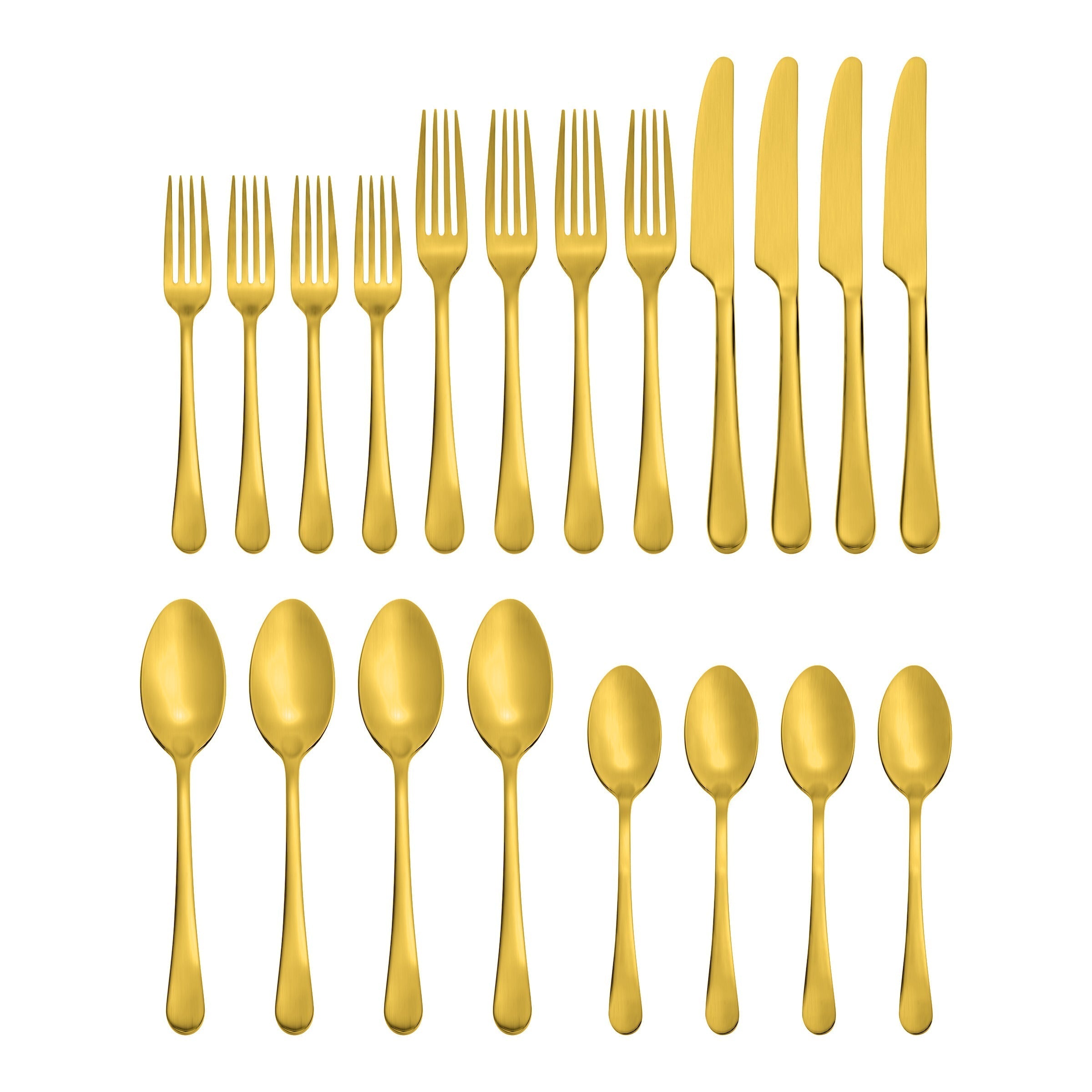 Lenox Heritage Lenox Heritage Mirabella Gold Titanium Satin 20-Piece Flatware Set - Image 4