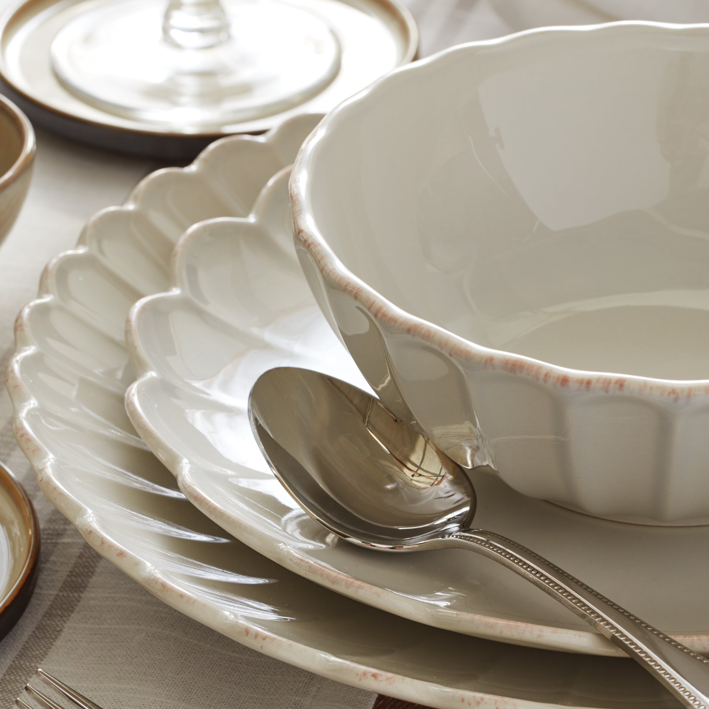 Lenox Heritage Lenox Heritage French Perle Scallop White Dinner Plates, Set of 4 - Image 14