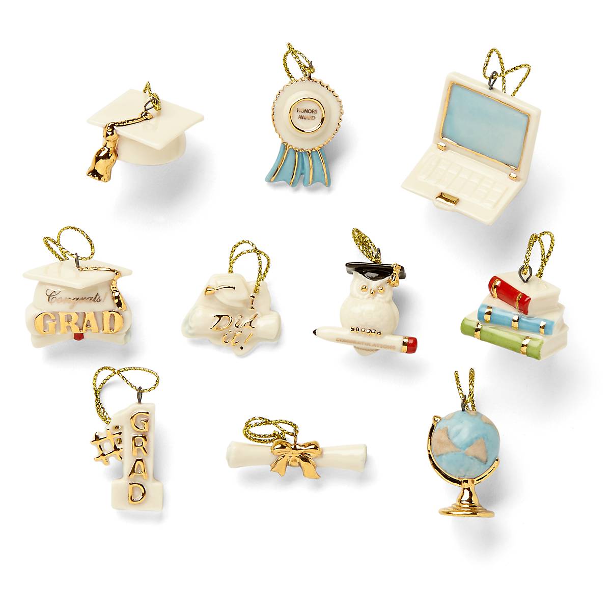 Lenox Heritage Lenox Heritage Graduation 10-Piece Mini Ornament Set - Image 3