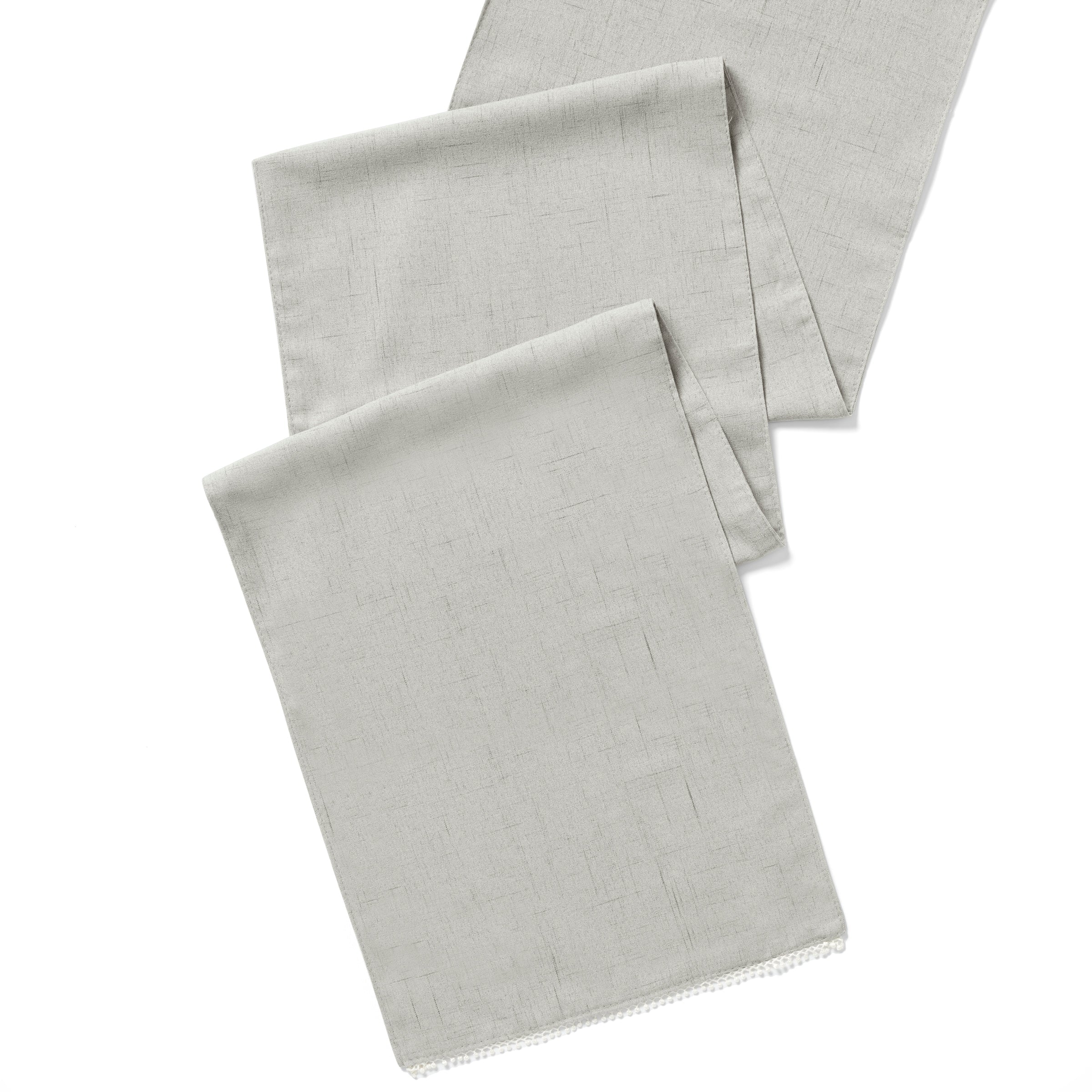 Lenox Heritage Lenox Heritage French Perle Solid Dove Grey 14x90 Table Runner - Image 2