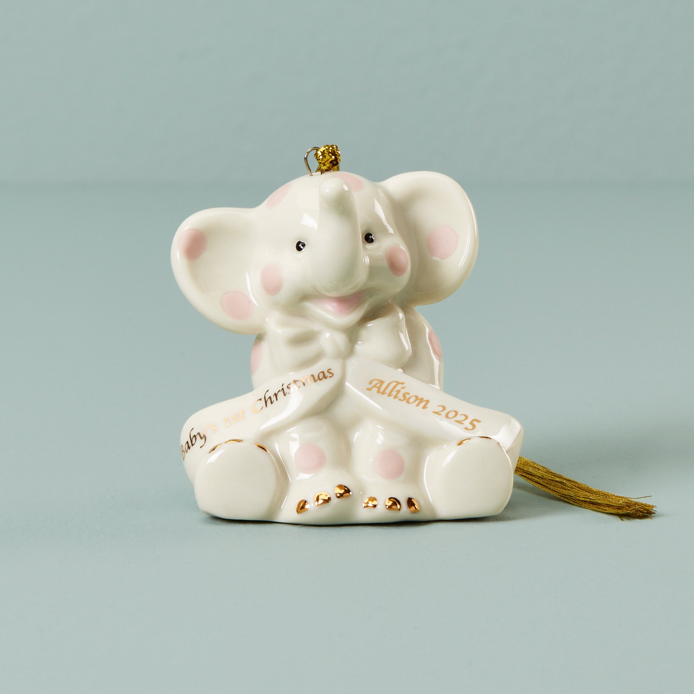 Lenox Heritage Lenox Heritage Personalized Pink Elephant Ornament