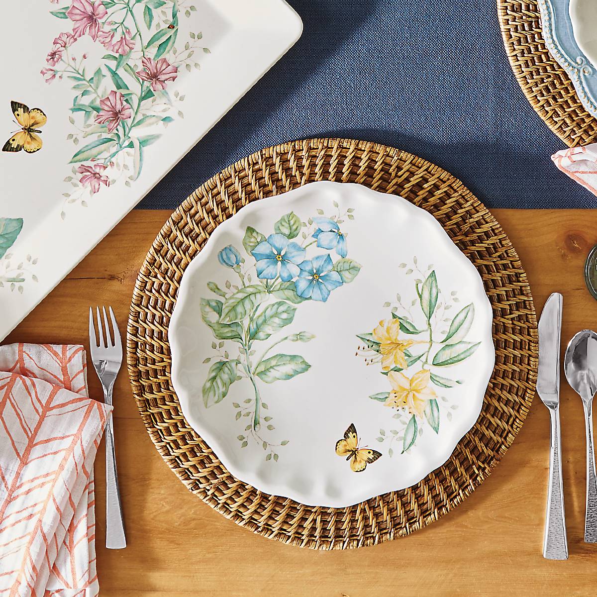 Lenox Heritage Lenox Heritage Butterfly Meadow Melamine Dinner Plates, Set of 4 - Image 7