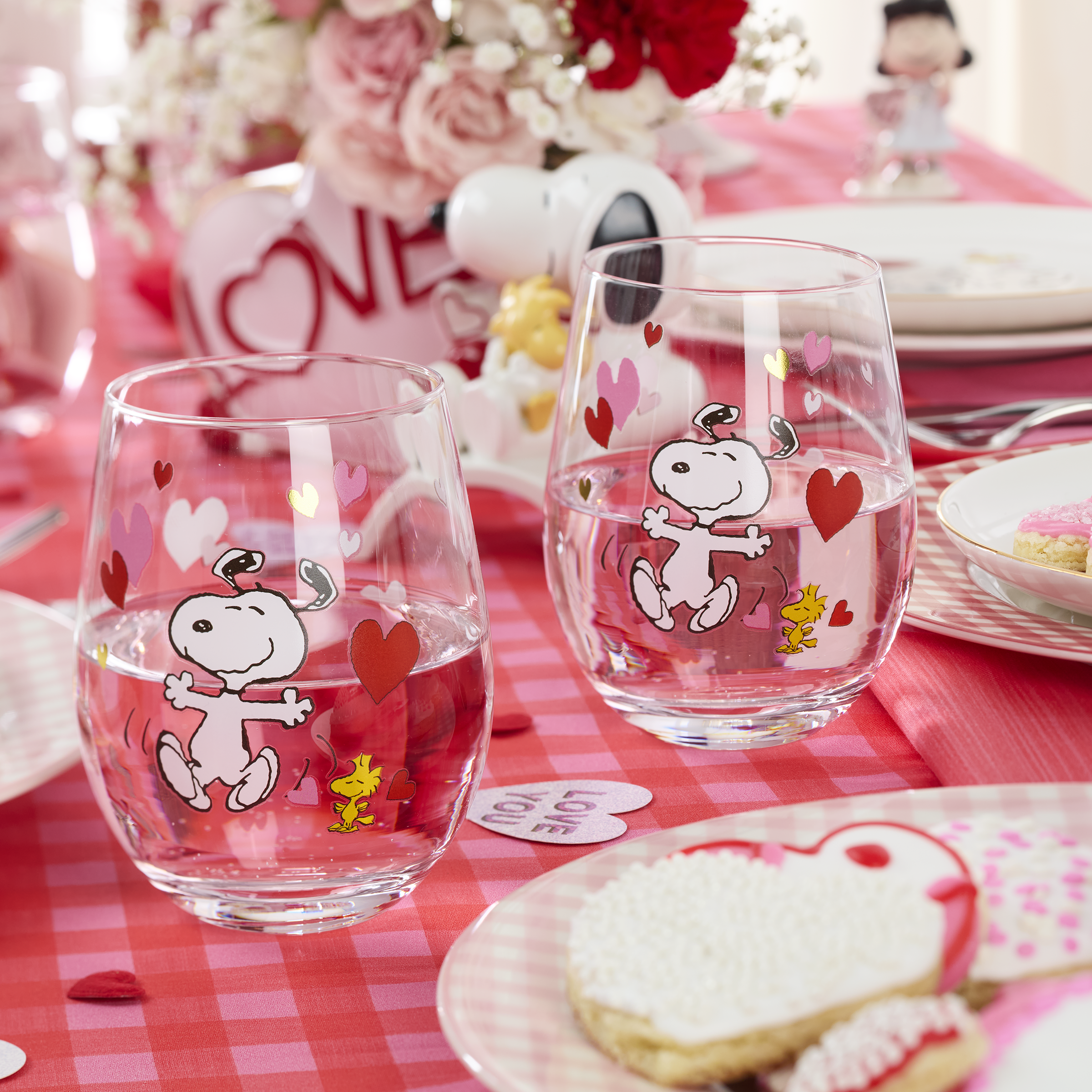 Lenox Heritage Lenox Heritage Snoopy Valentine's Day Tumblers, Set of 4 - Image 3