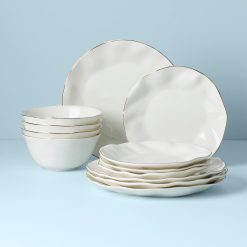 Lenox Heritage Lenox Heritage Blue Bay White 12-Piece Dinnerware Set