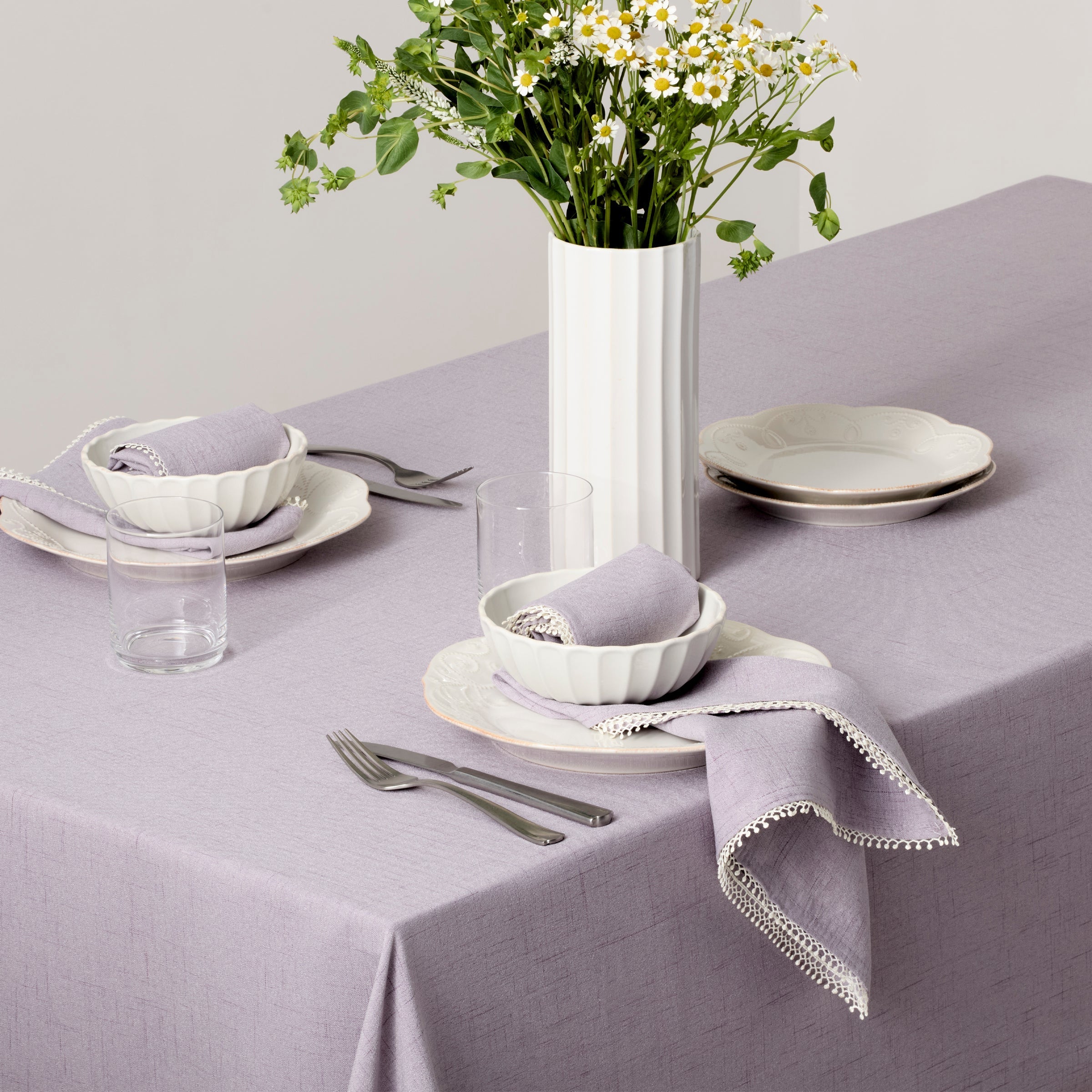 Lenox Heritage Lenox Heritage French Perle Violet 60x84 Tablecloth - Image 4