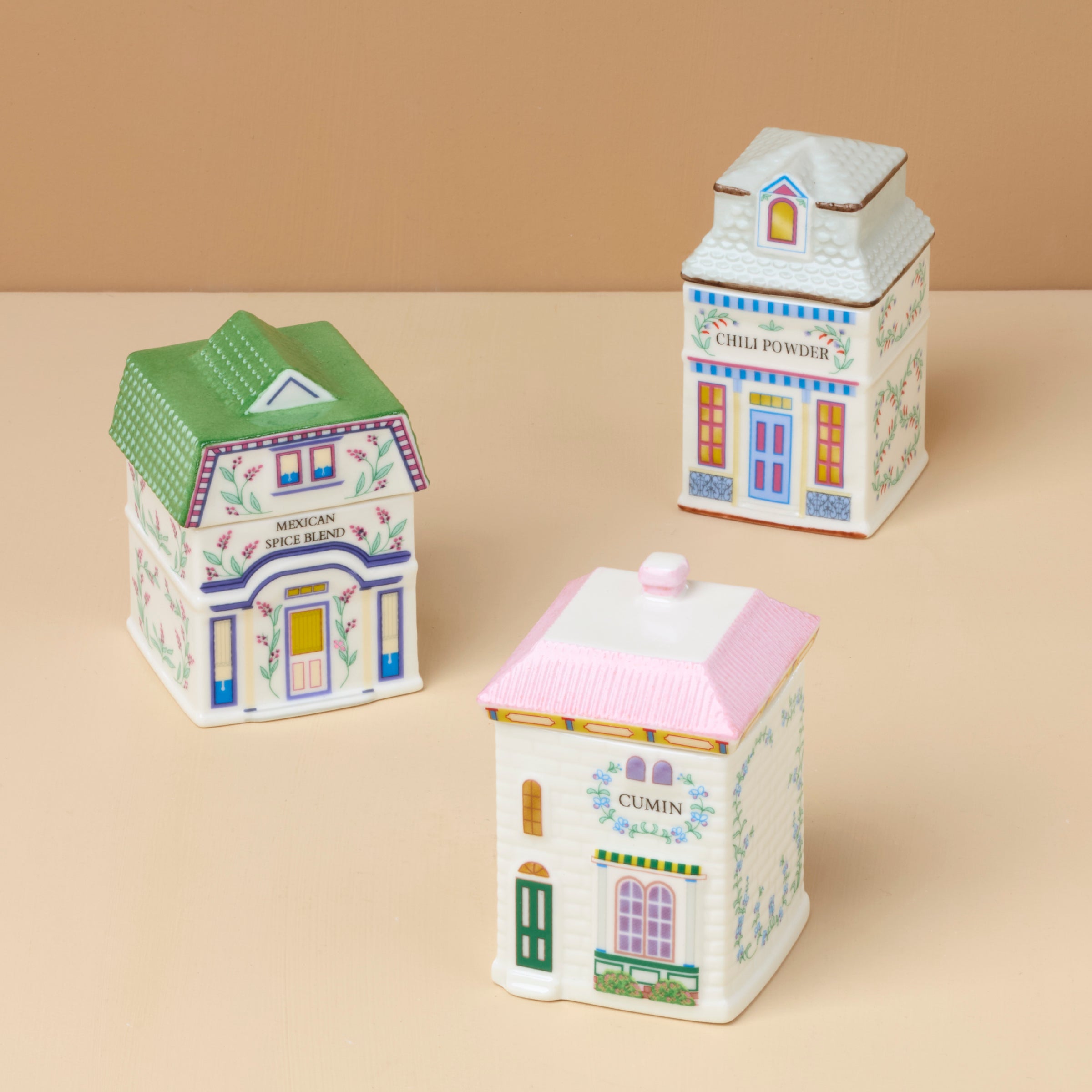 Lenox Heritage Lenox Heritage Lenox Spice Village 3-Piece Santa Fe Spice Jar Set