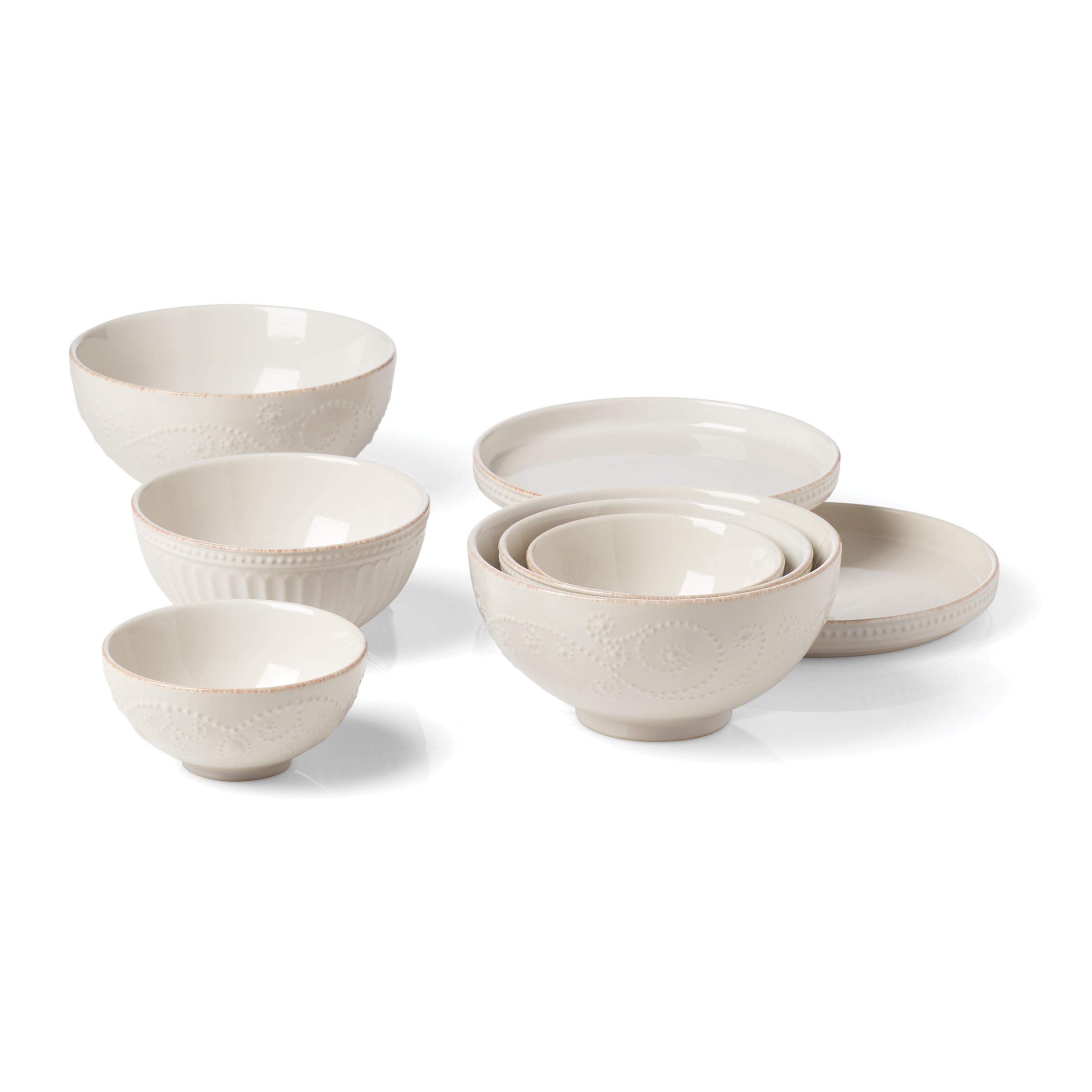 Lenox Heritage Lenox Heritage French Perle Luna 8-Piece Nesting Dinnerware Set - Image 3