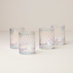 Lenox Heritage Lenox Heritage Tuscany Classics Iridescent Double Old Fashion Glasses, Set of 4